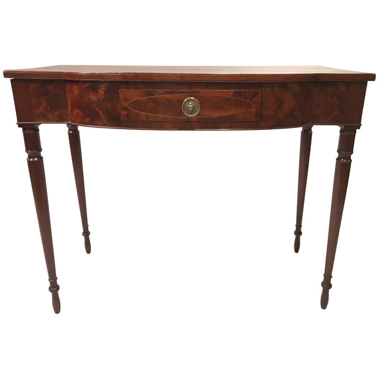 Server Table Federal Rare Federal Inlaid Mahogany Server or Side Table with Drawer, circa ...