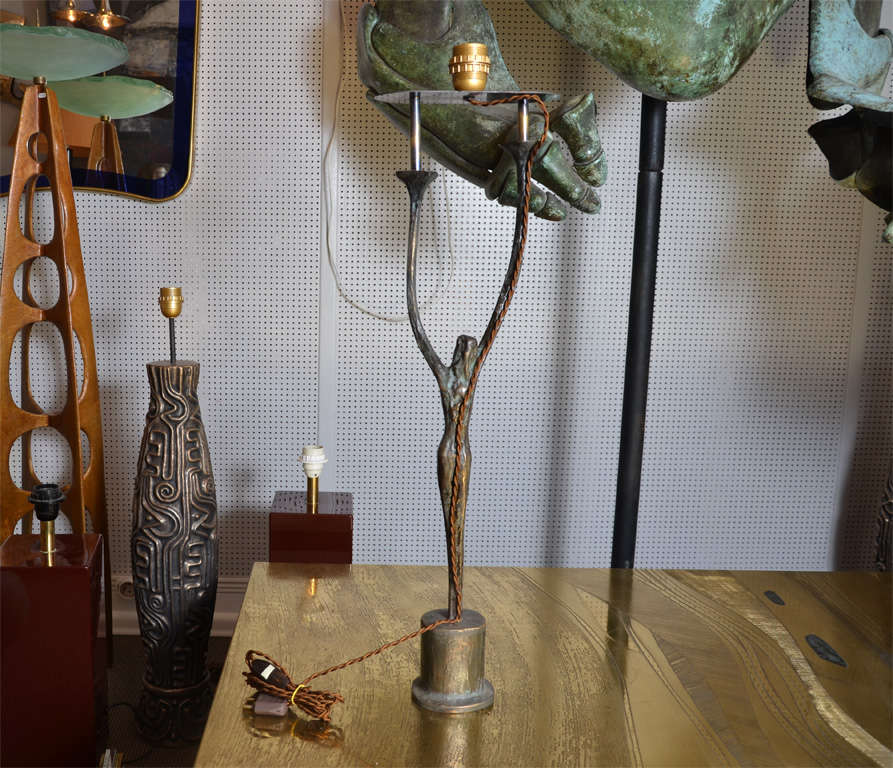 Rare Felix Agostini Table Lamp In Excellent Condition For Sale In Bois-Colombes, FR