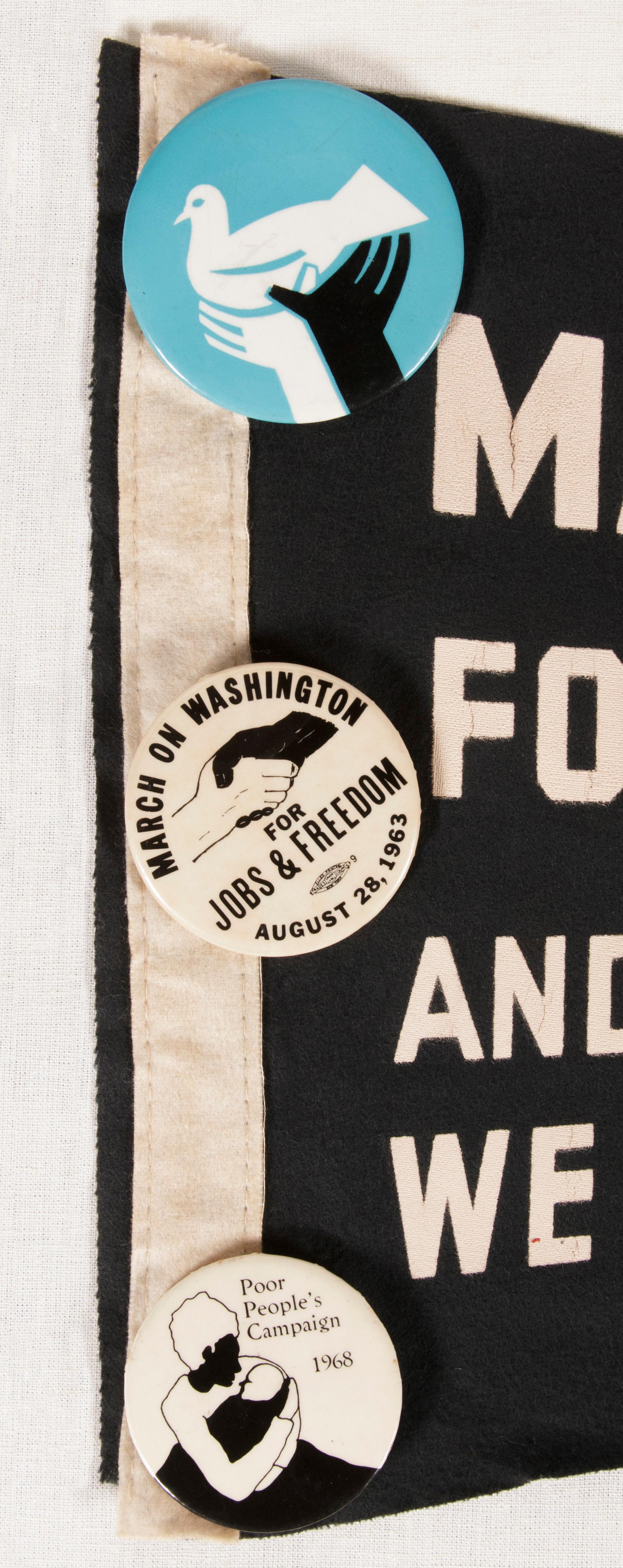 Mid-20th Century Rare Felt Pennant from the March on Washington