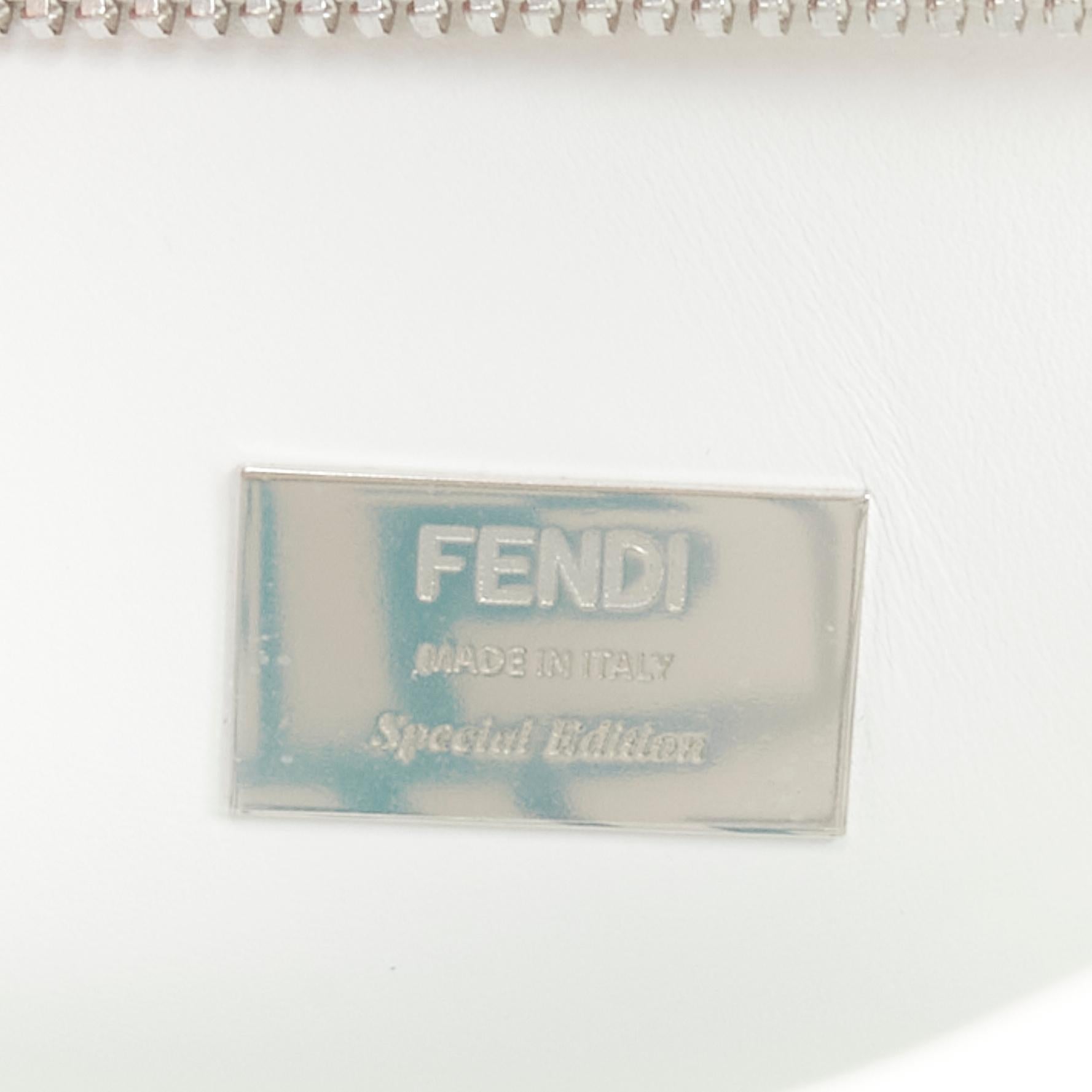 rare FENDI 2019 Limited Peekaboo FF Zucca clear PVC monogram perspex handle bag For Sale 3