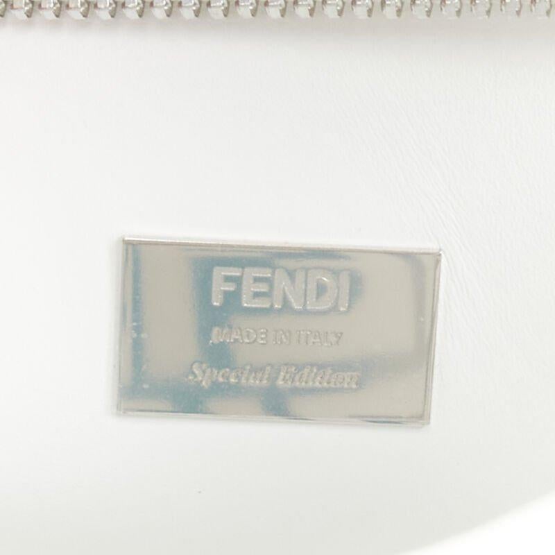 rare FENDI 2019 Limited Peekaboo FF Zucca clear PVC monogram perspex handle bag For Sale 5
