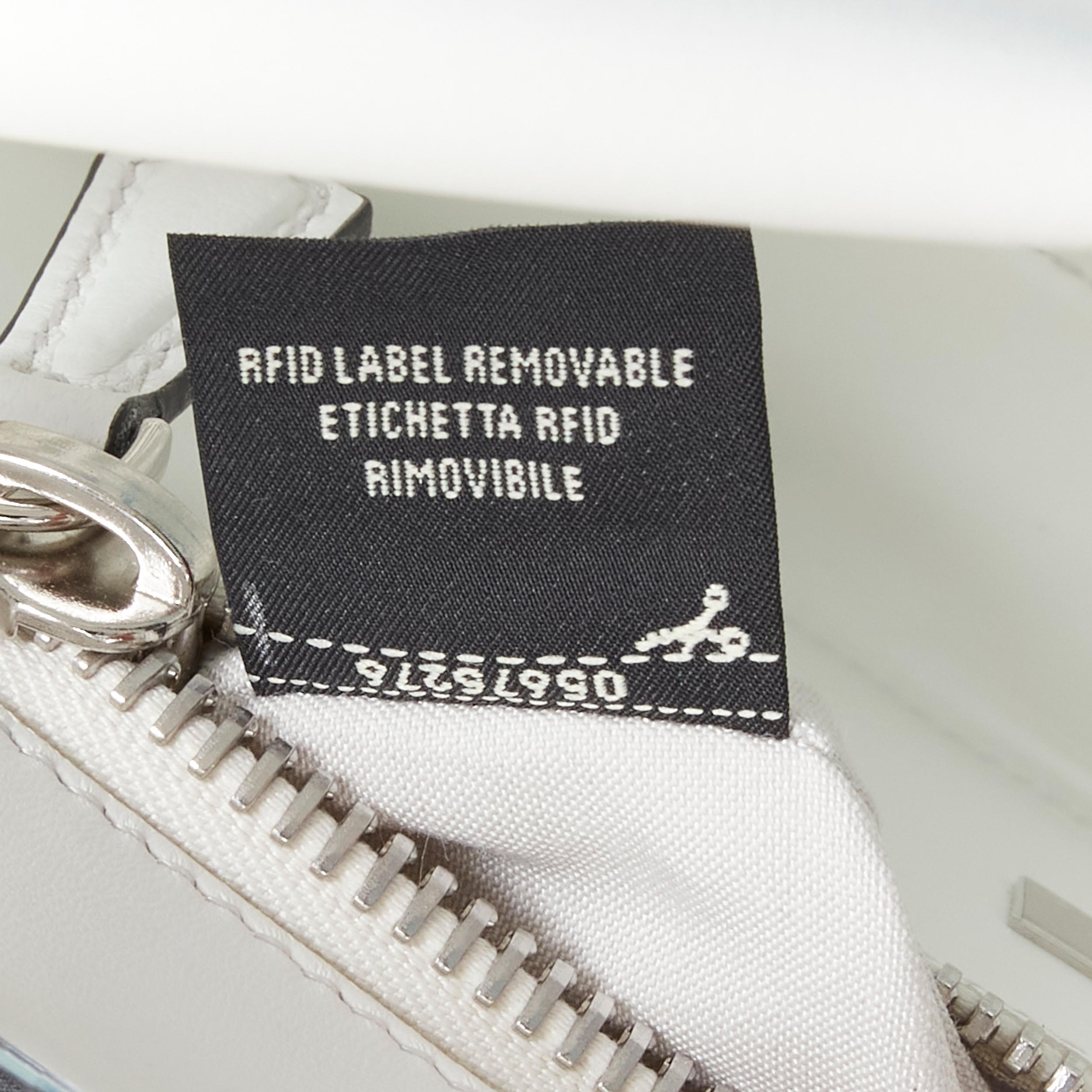 rare FENDI 2019 Limited Peekaboo FF Zucca clear PVC monogram perspex handle bag For Sale 4