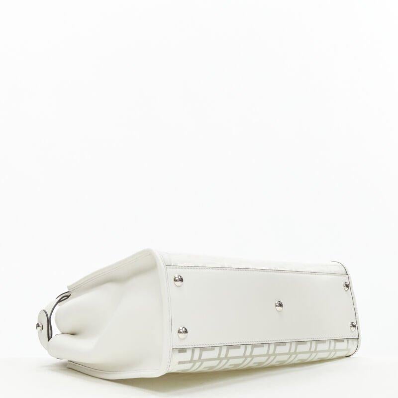 rare FENDI 2019 Limited Peekaboo FF Zucca clear PVC monogram perspex handle bag For Sale 1