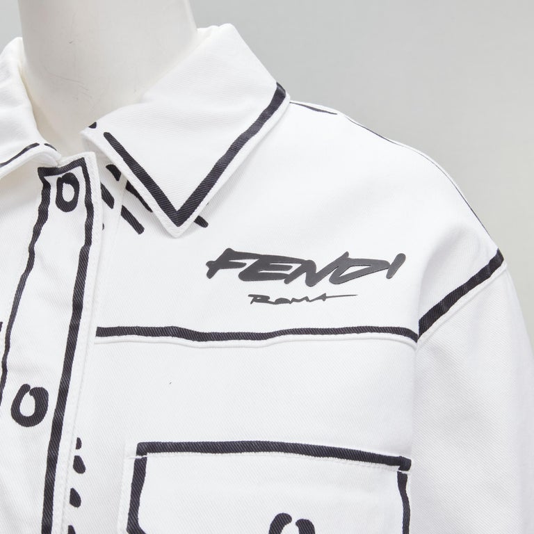 rare FENDI 2022 Joshua Vides California Sky black white comic marker ...