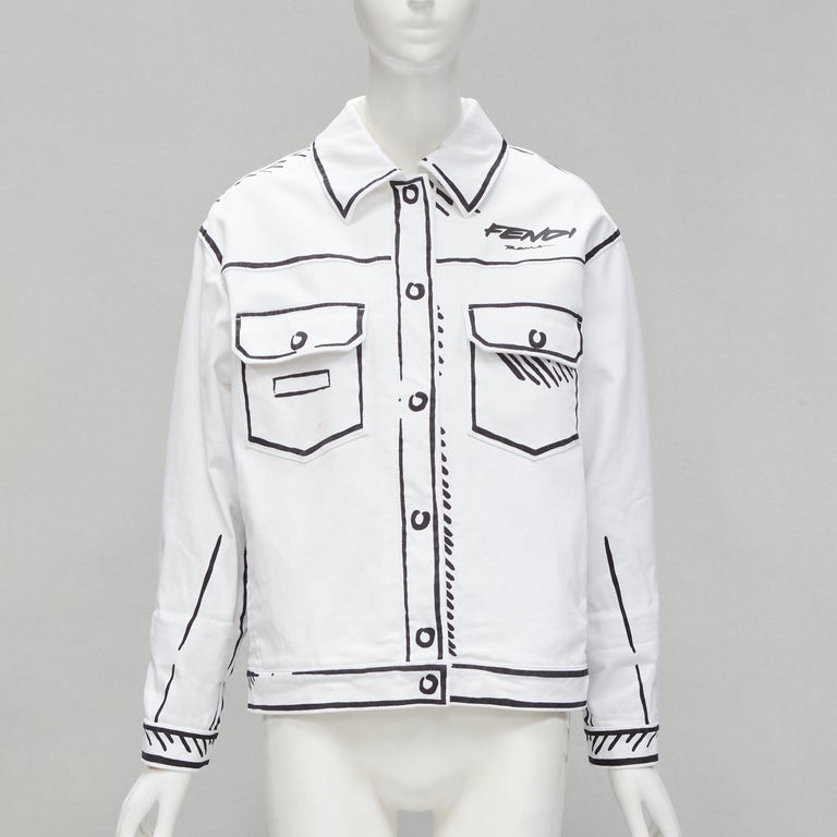 rare FENDI 2022 Joshua Vides California Sky black white comic marker ...