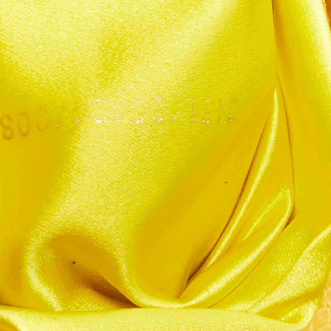 rare FENDI Baguette neon yellow sequin scaled leather FF buckle shoulder bag 8