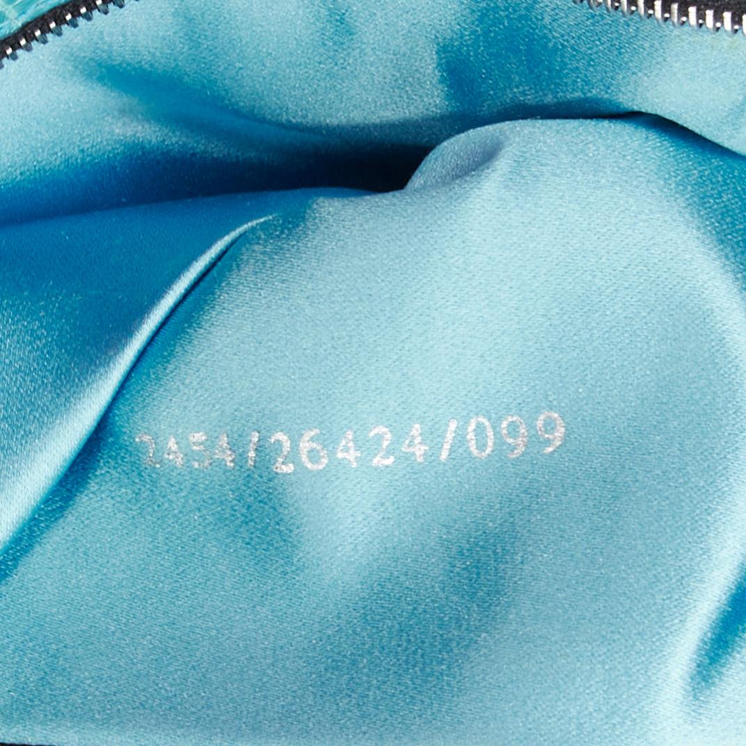 rare FENDI Baguette Vintage pink suede blue flower crystals leather bag 6