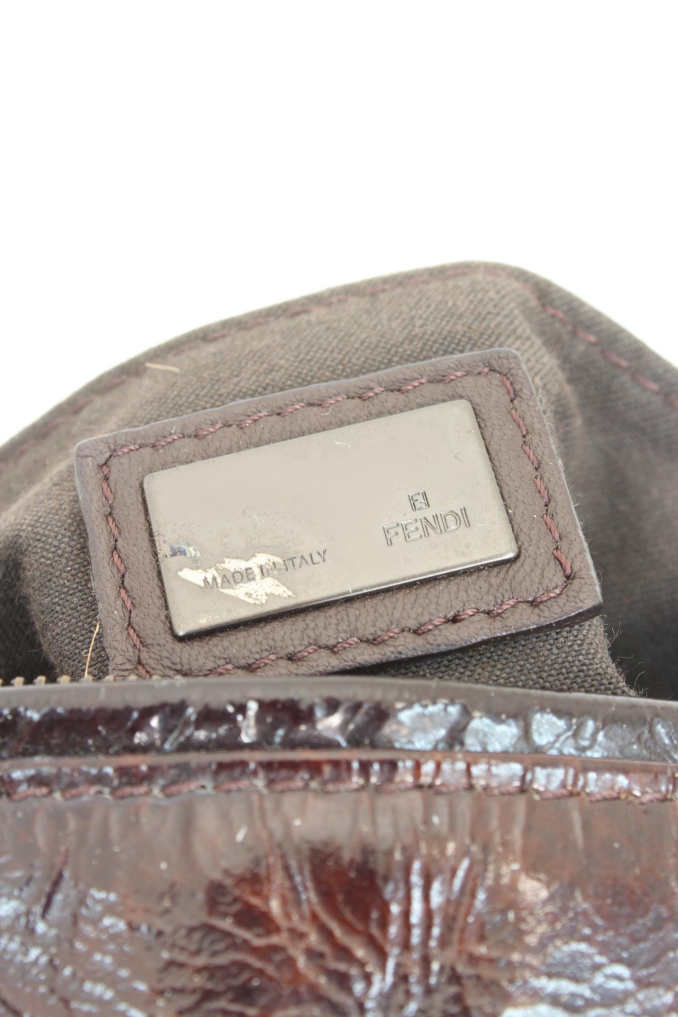 Rare Fendi Brown Leather Monogram Zucca To You Bag 1990s 6