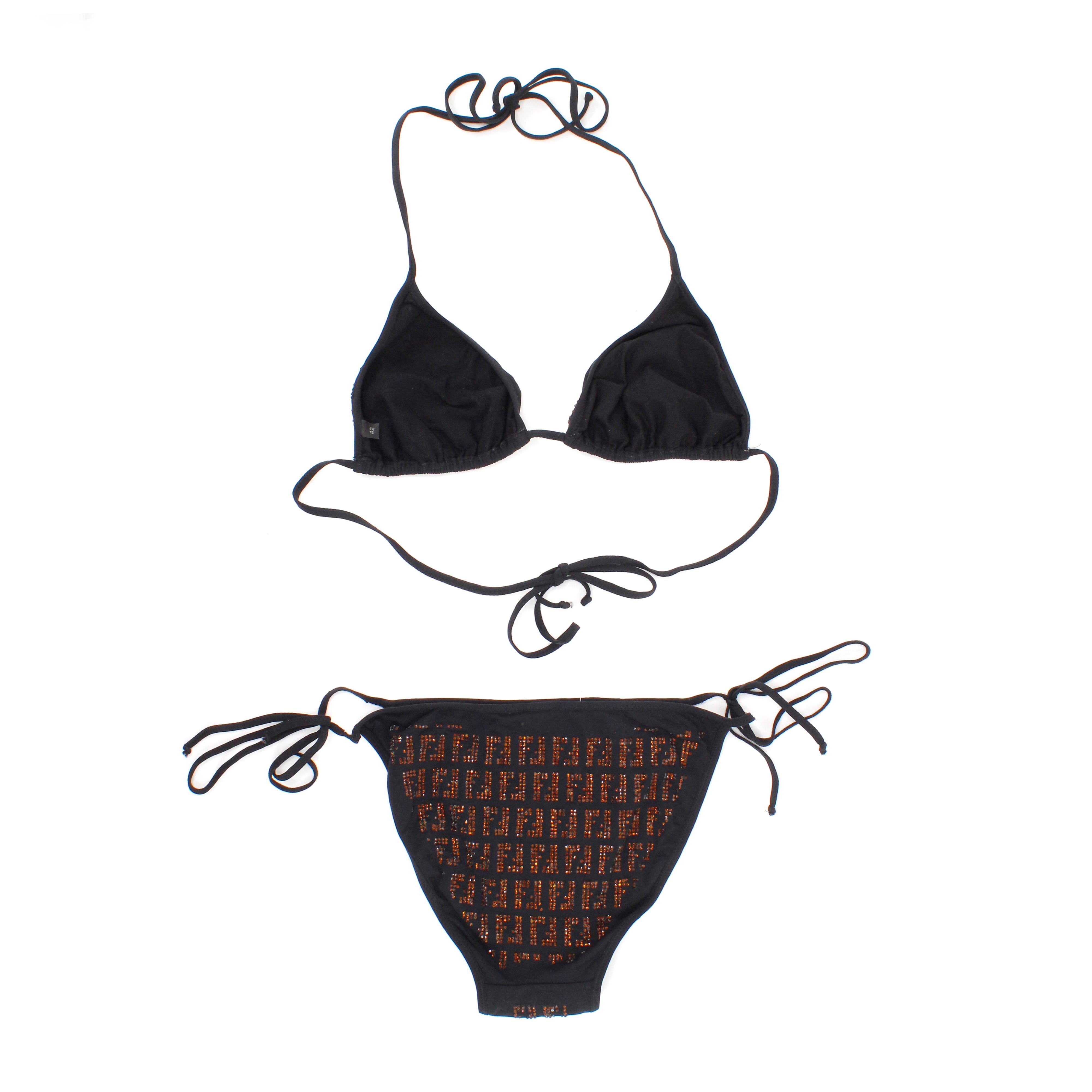 Bikini rare orné de cristaux de Fendi Bon état - En vente à Bressanone, Trentino-Alto Adige