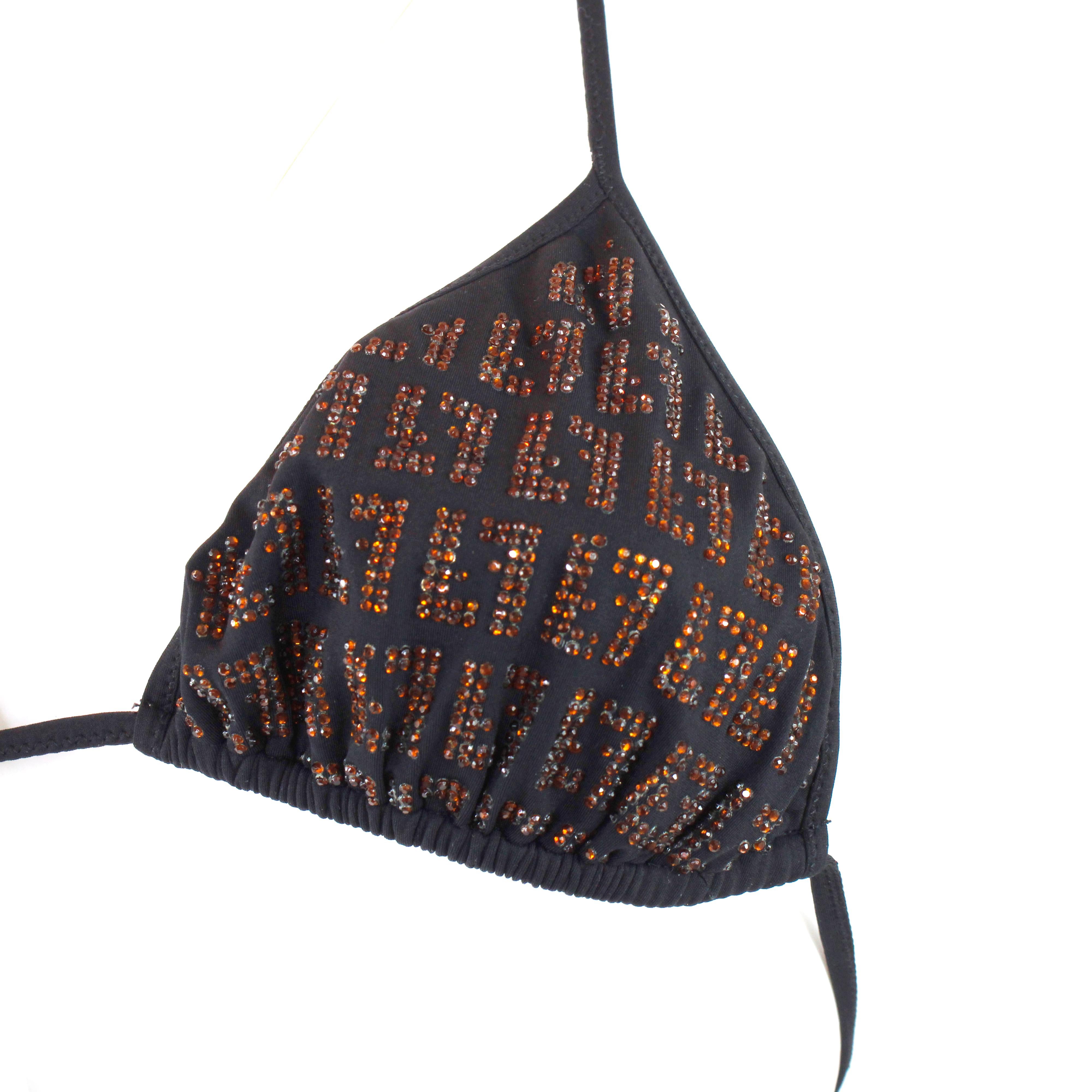 Bikini rare orné de cristaux de Fendi en vente 1
