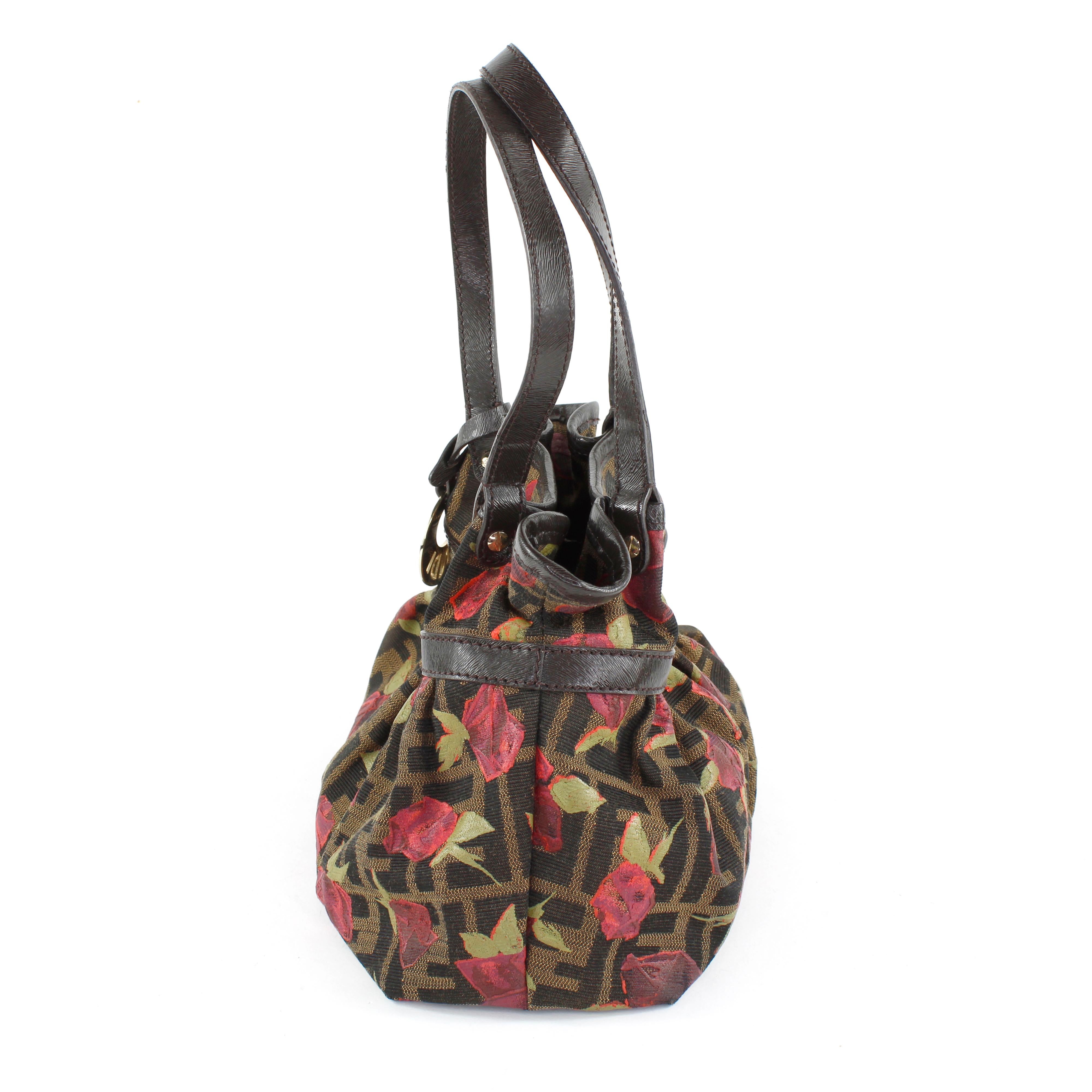 Rare Fendi Hand-painted Zucca Bag For Sale 6