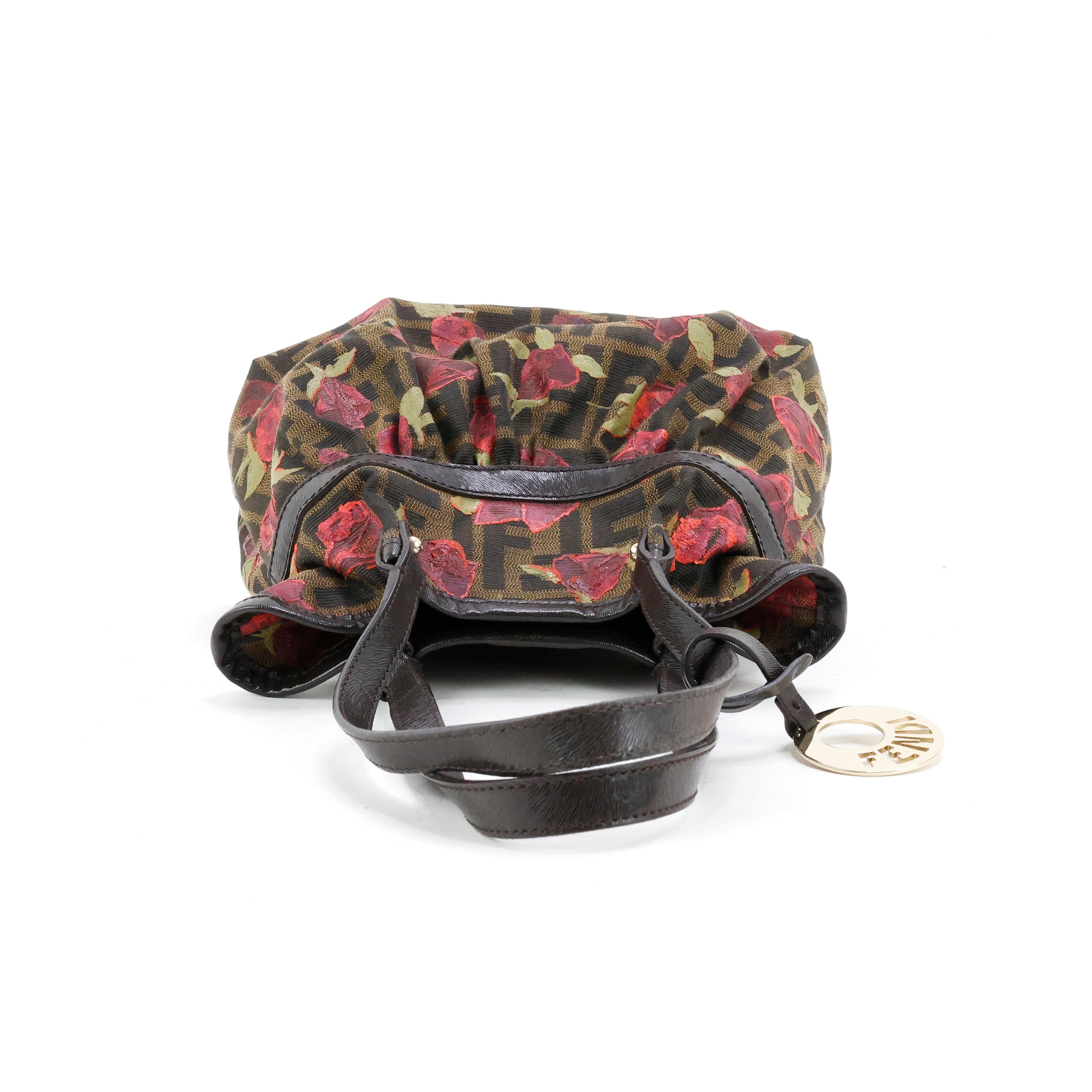 Brown Rare Fendi Hand-painted Zucca Bag For Sale