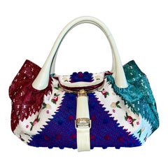 Rare FENDI Limited Edition Spy Bag Hand-Embroidery Exotic Lizard Skin FW 2005