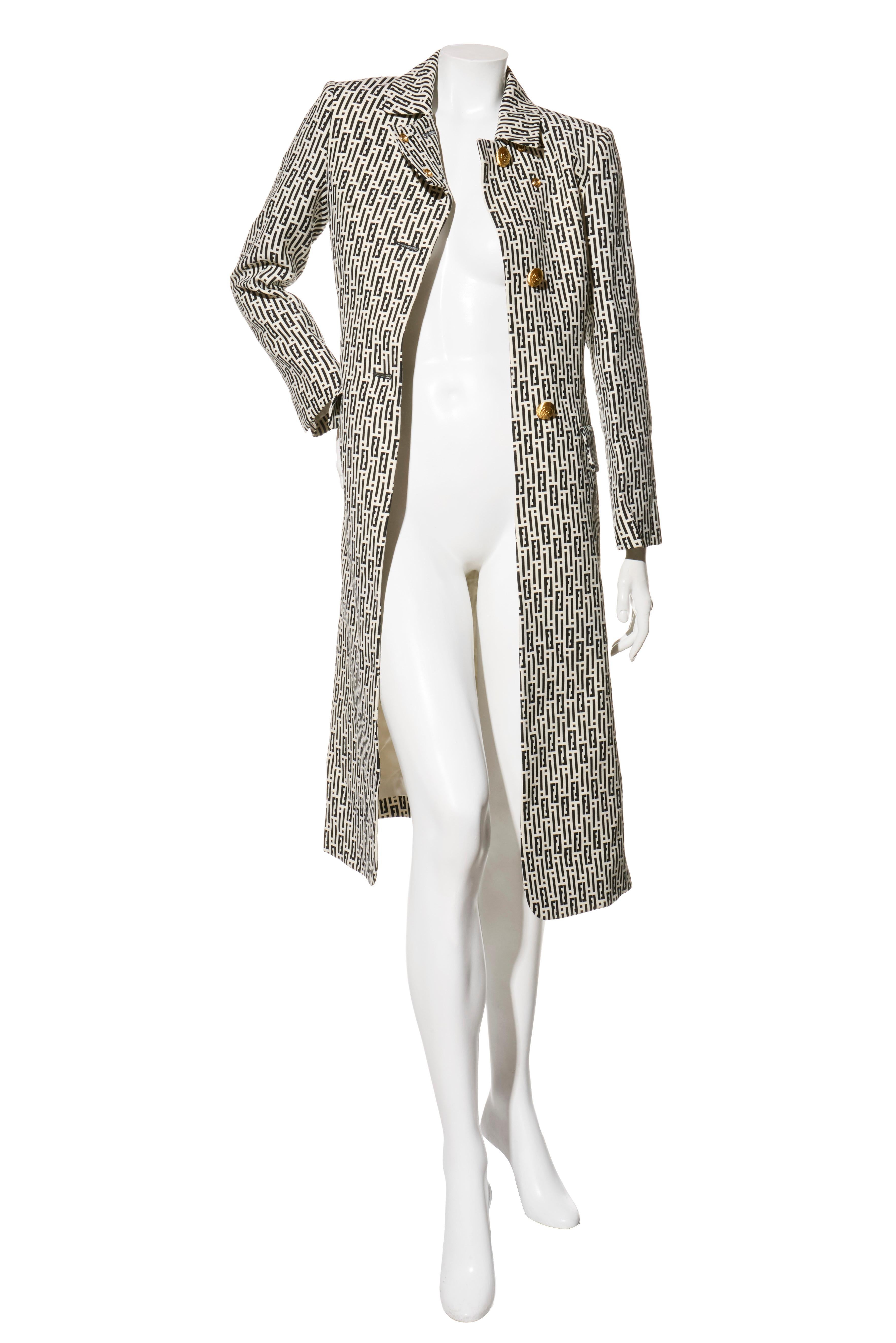Raro set di abiti con gonna a 3 pezzi in lana e seta Monogram di Fendi in vendita 6
