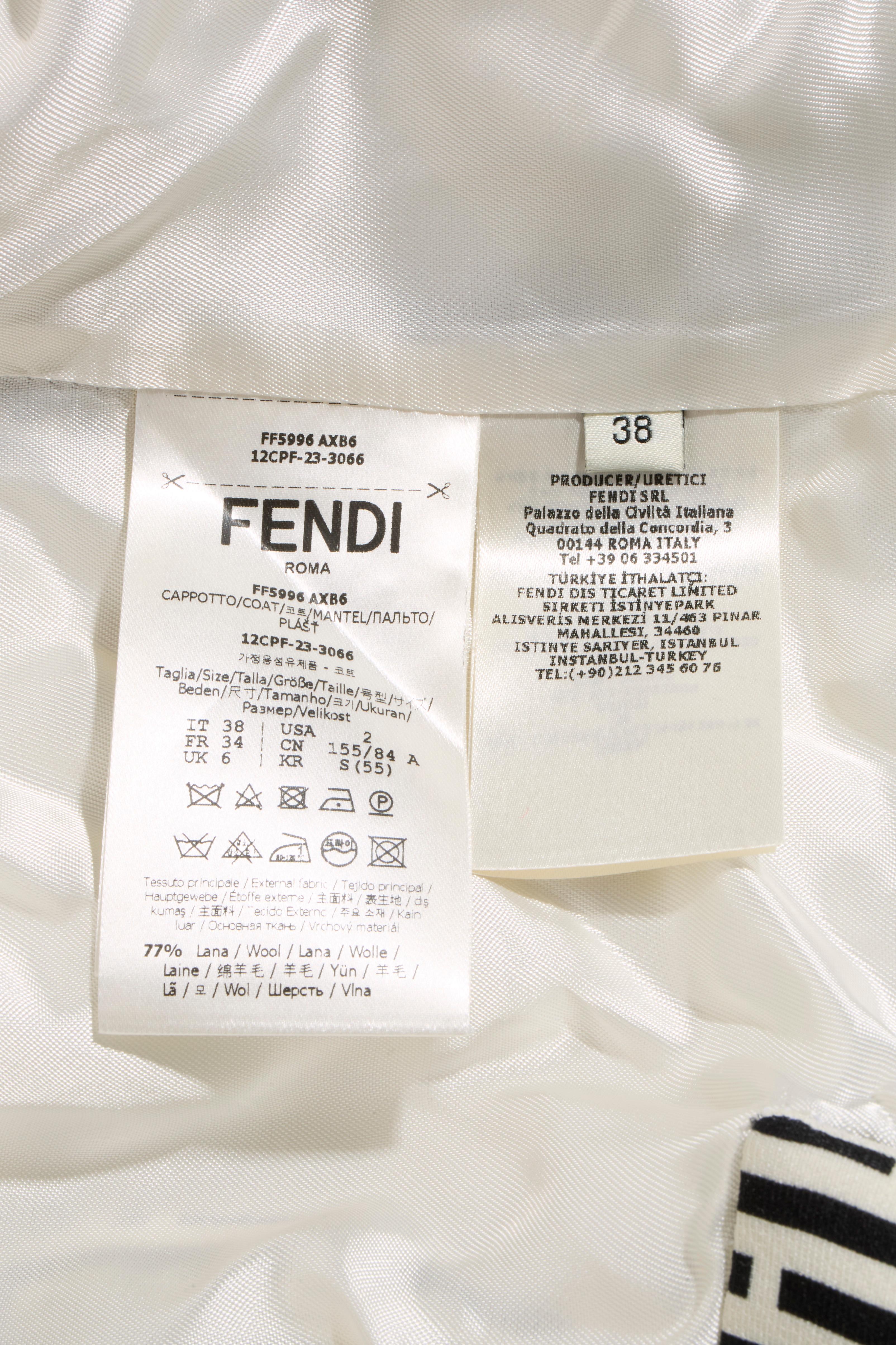 Raro set di abiti con gonna a 3 pezzi in lana e seta Monogram di Fendi in vendita 11