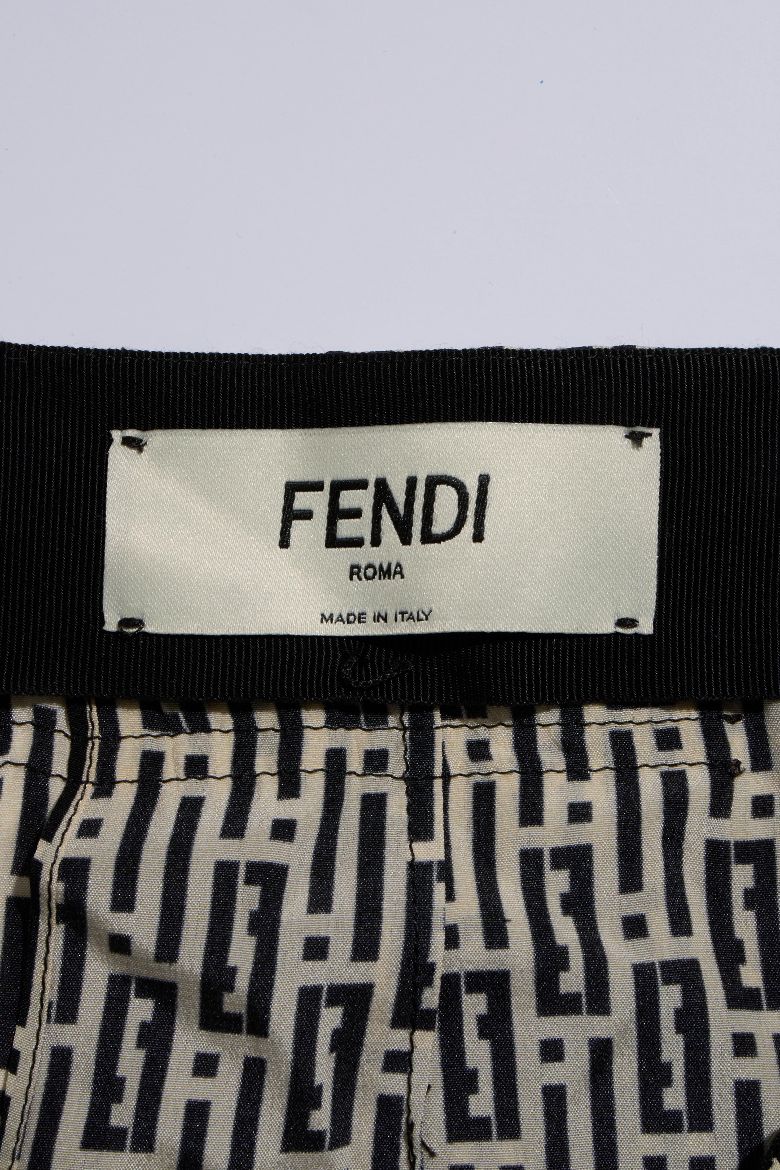 Raro set di abiti con gonna a 3 pezzi in lana e seta Monogram di Fendi in vendita 12