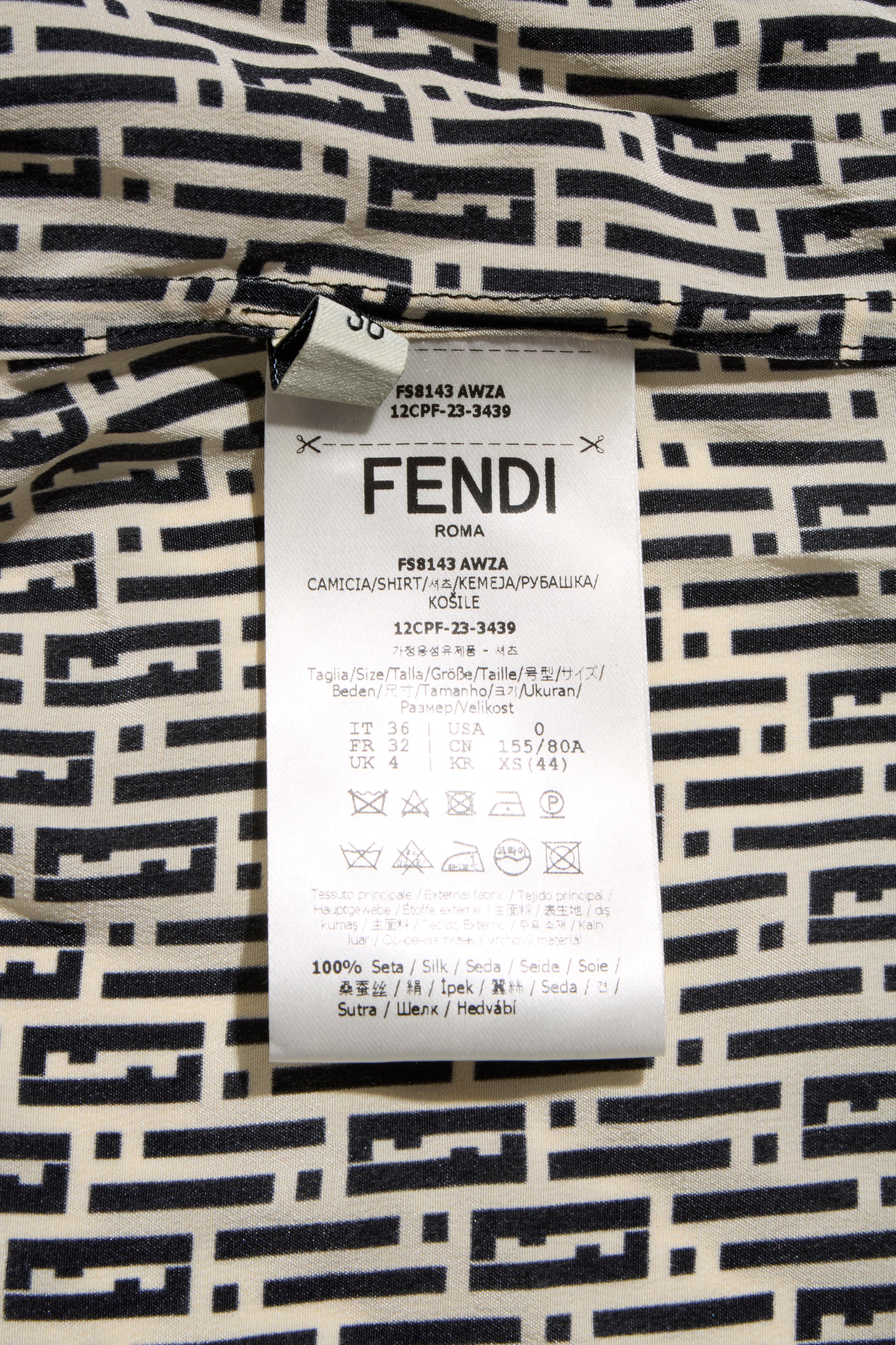 Raro set di abiti con gonna a 3 pezzi in lana e seta Monogram di Fendi in vendita 15