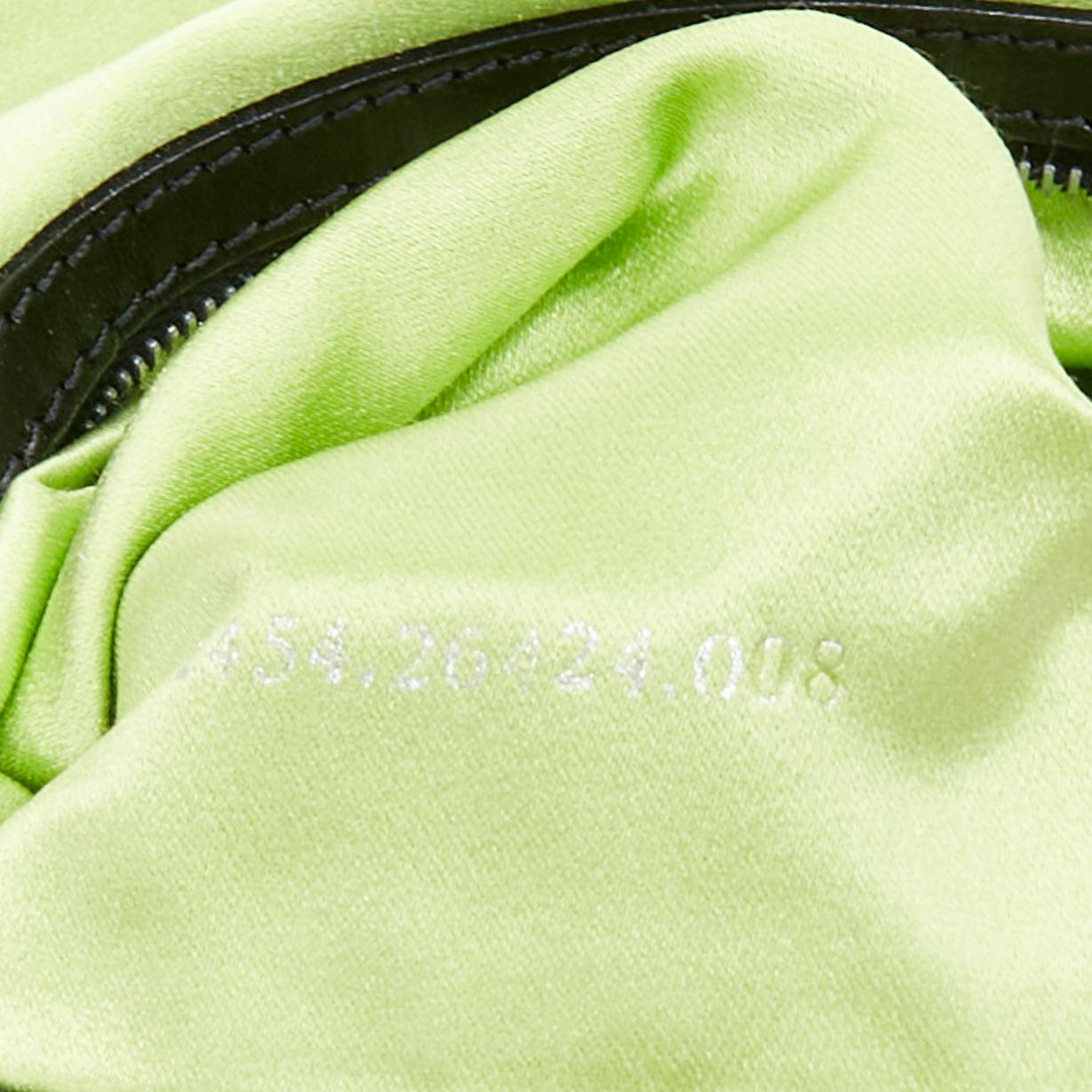 rare FENDI Vintage Baguette green fringe embroidered FF underarm bag 6