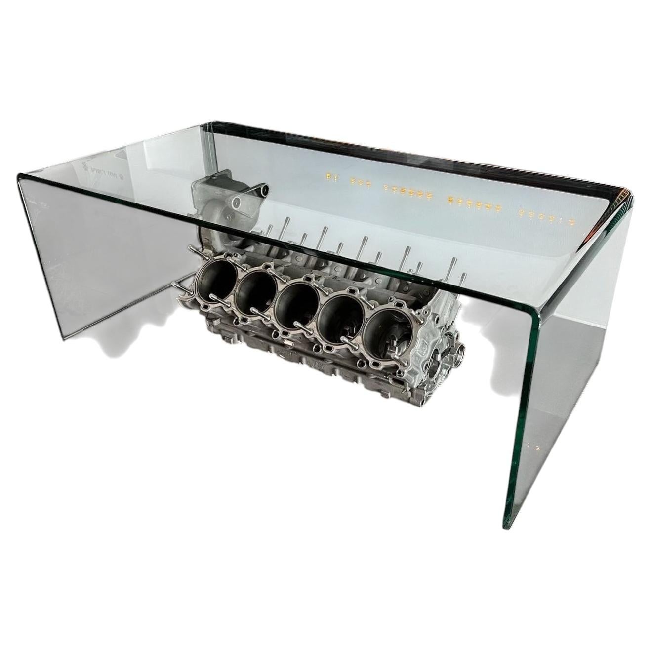 Rare Ferrari Formula One V10 Engine Block Coffee Table F1 Motorsport Automobilia