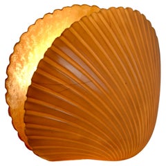 Rare Fiberglass Shell Lamp by Michelle Mahé for Atelier A. France - 1970s