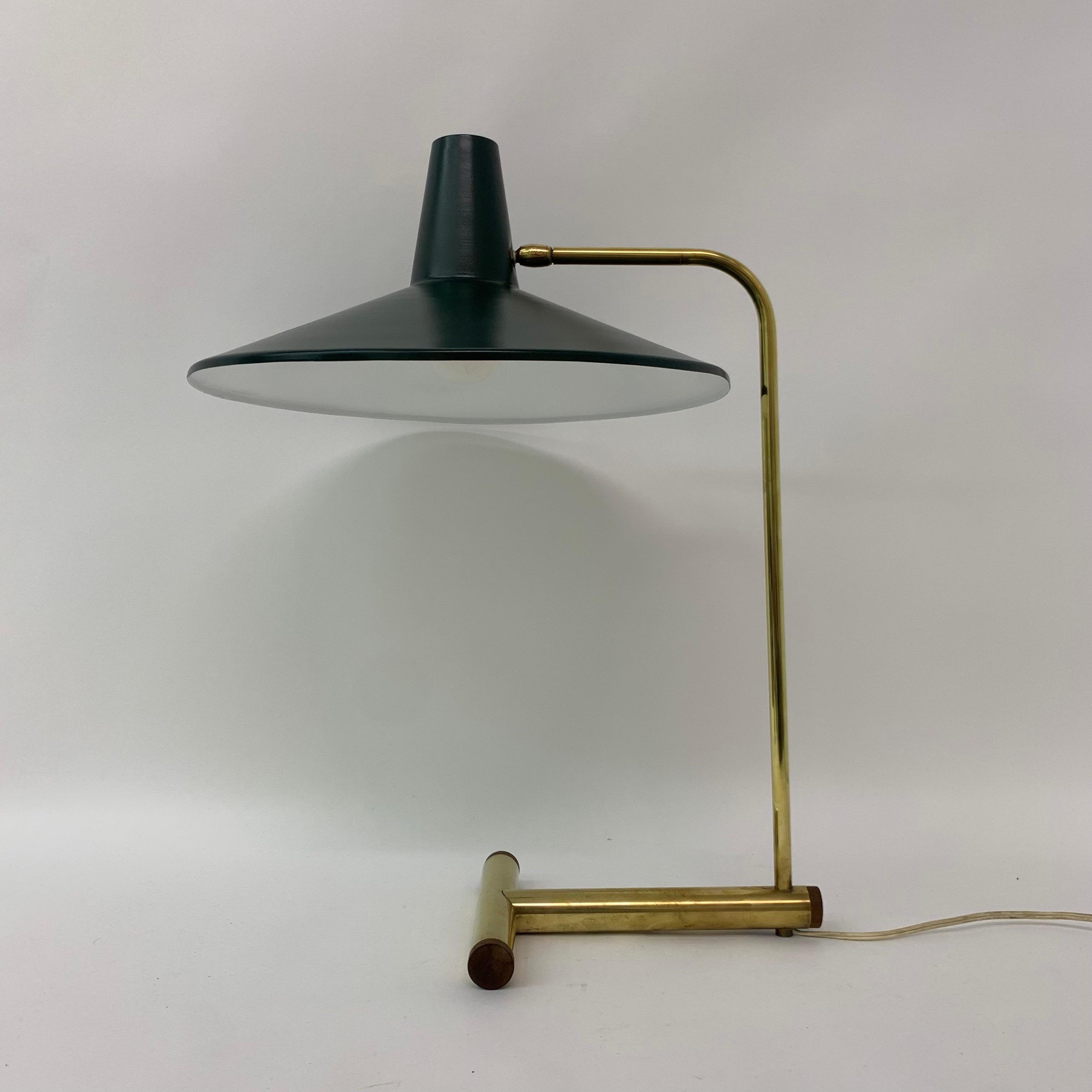 Rare Fifties Brass Table Lamp, 1950s For Sale 3