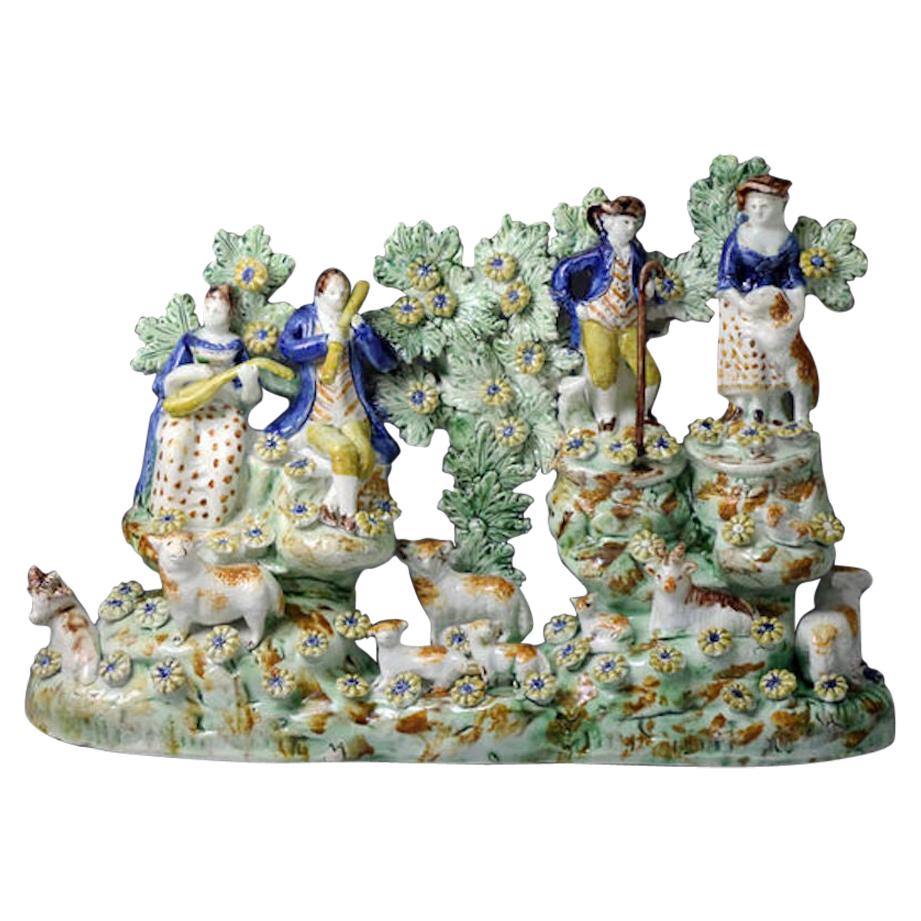 Rare Figure Group by Tittensor Staffords, 18th Century For Sale