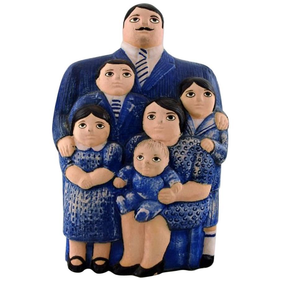Rare Figure, Lisa Larson, "The Family", Glazed Ceramics, Gustavsberg, Sweden