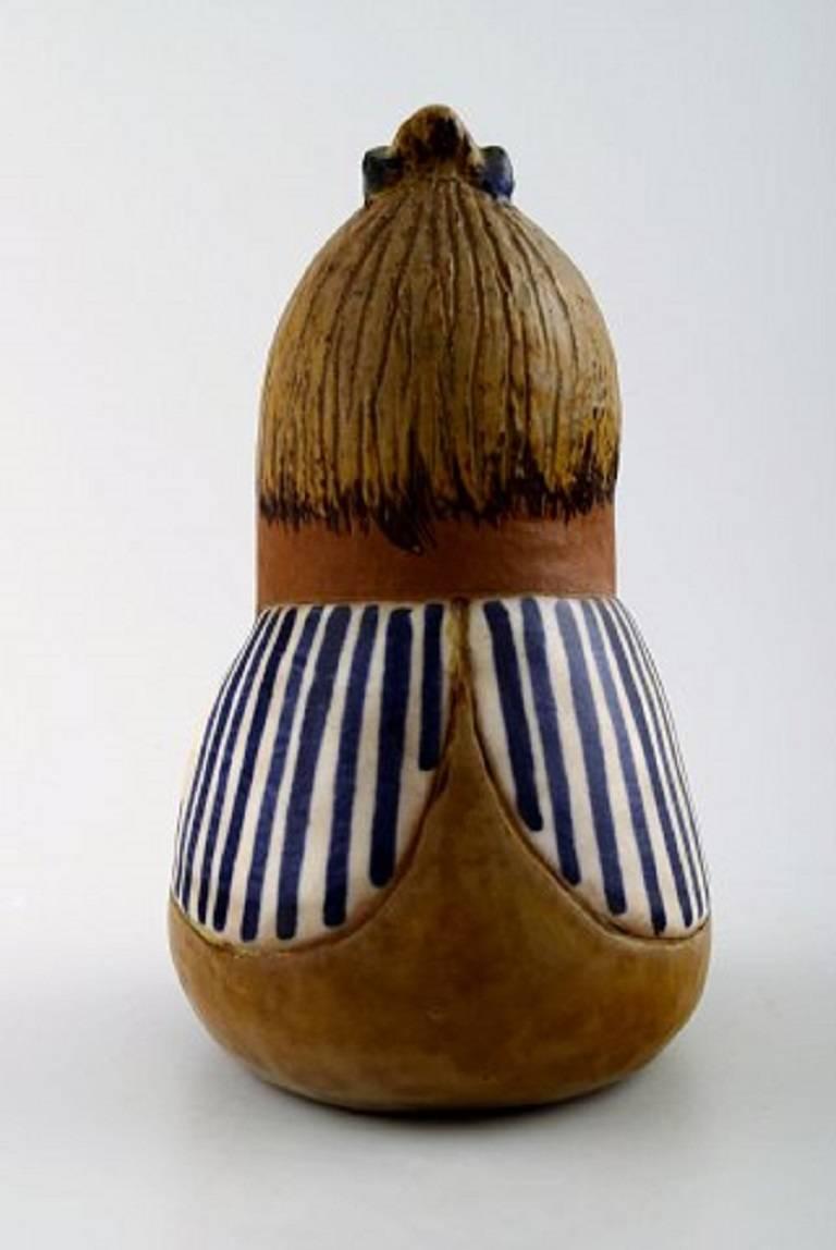 Scandinave moderne Figure rare, Lisa Larson pour Gustavsberg, « Johannes », céramique émaillée en vente