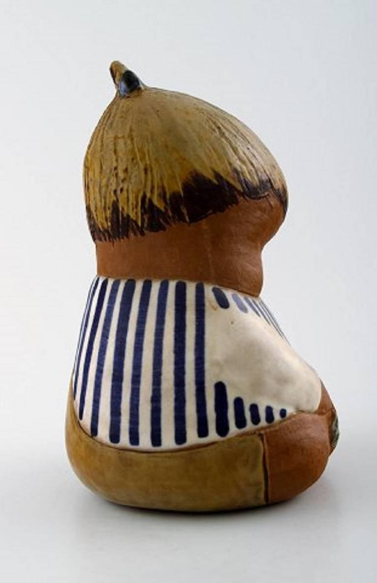 Suédois Figure rare, Lisa Larson pour Gustavsberg, « Johannes », céramique émaillée en vente