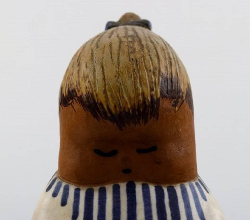Seltene Figur, Lisa Larson für Gustavsberg, „Johanna“, glasierte Keramik im Zustand „Hervorragend“ im Angebot in Copenhagen, DK