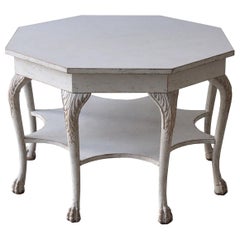 Antique Rare Find 19th Century Swedish Octagonal Table