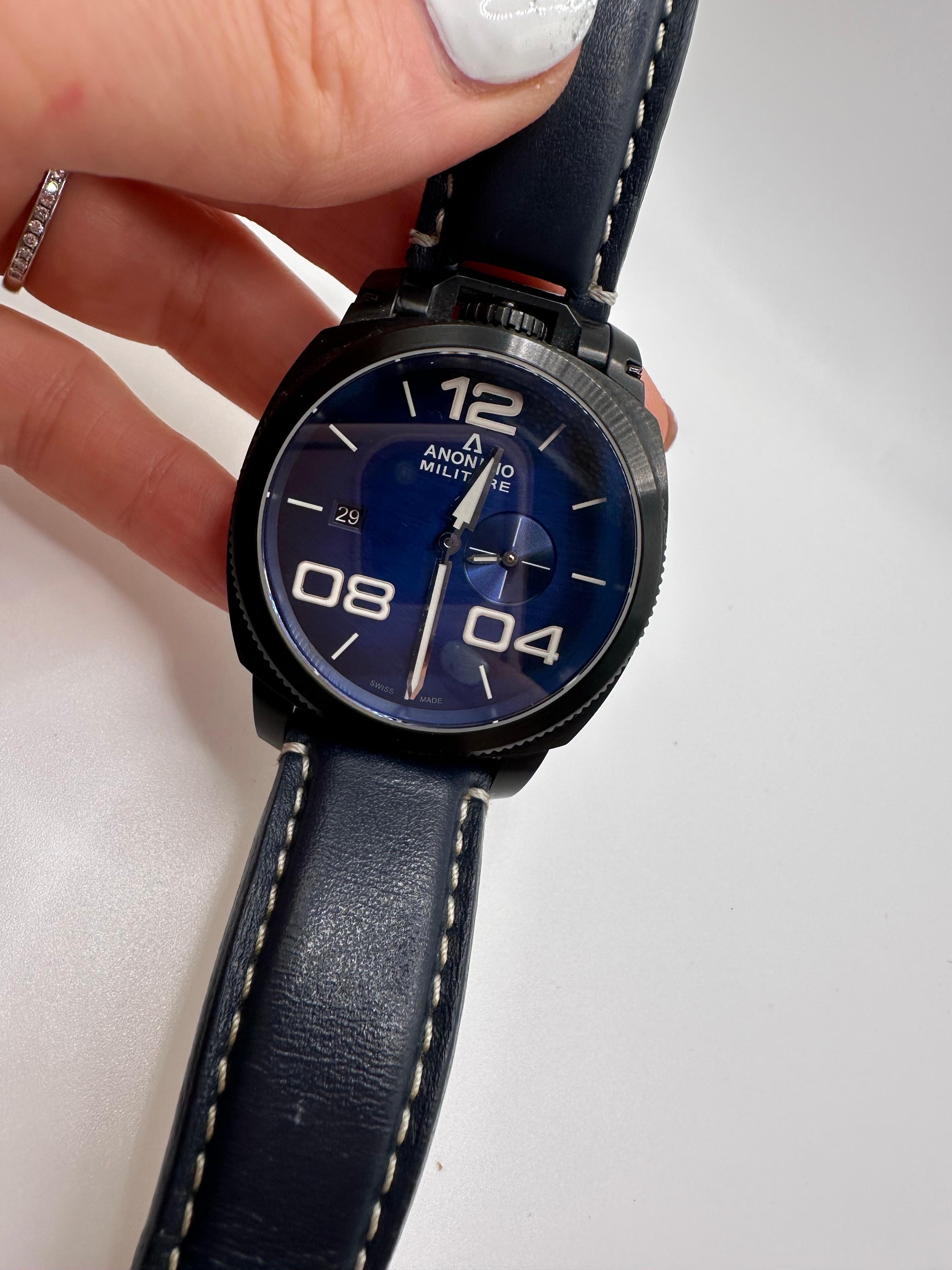 Rare Find! Anonimo Militare mens watch Stainless steel automatic original For Sale 6