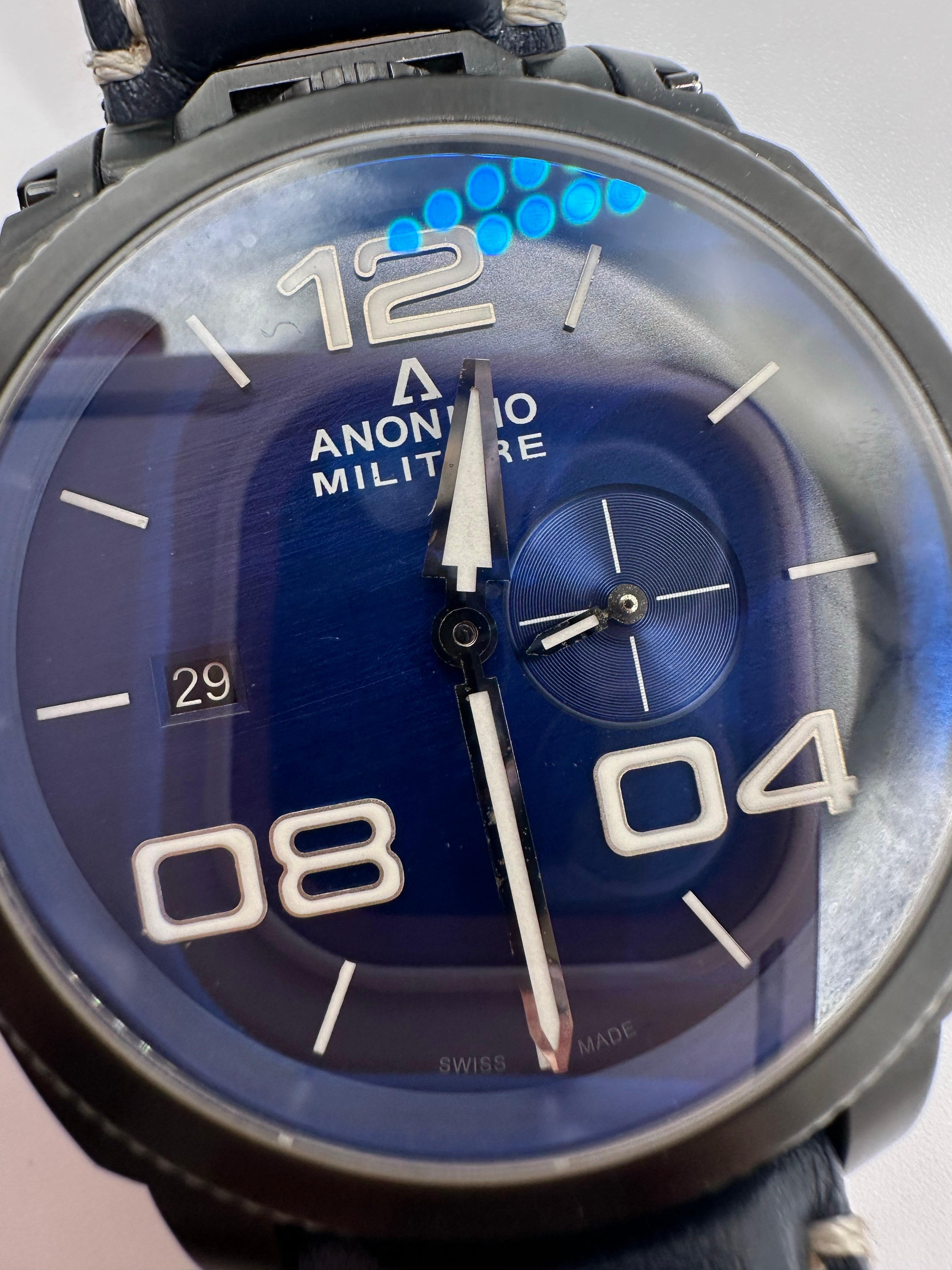 Rare Find! Anonimo Militare mens watch Stainless steel automatic original For Sale 9