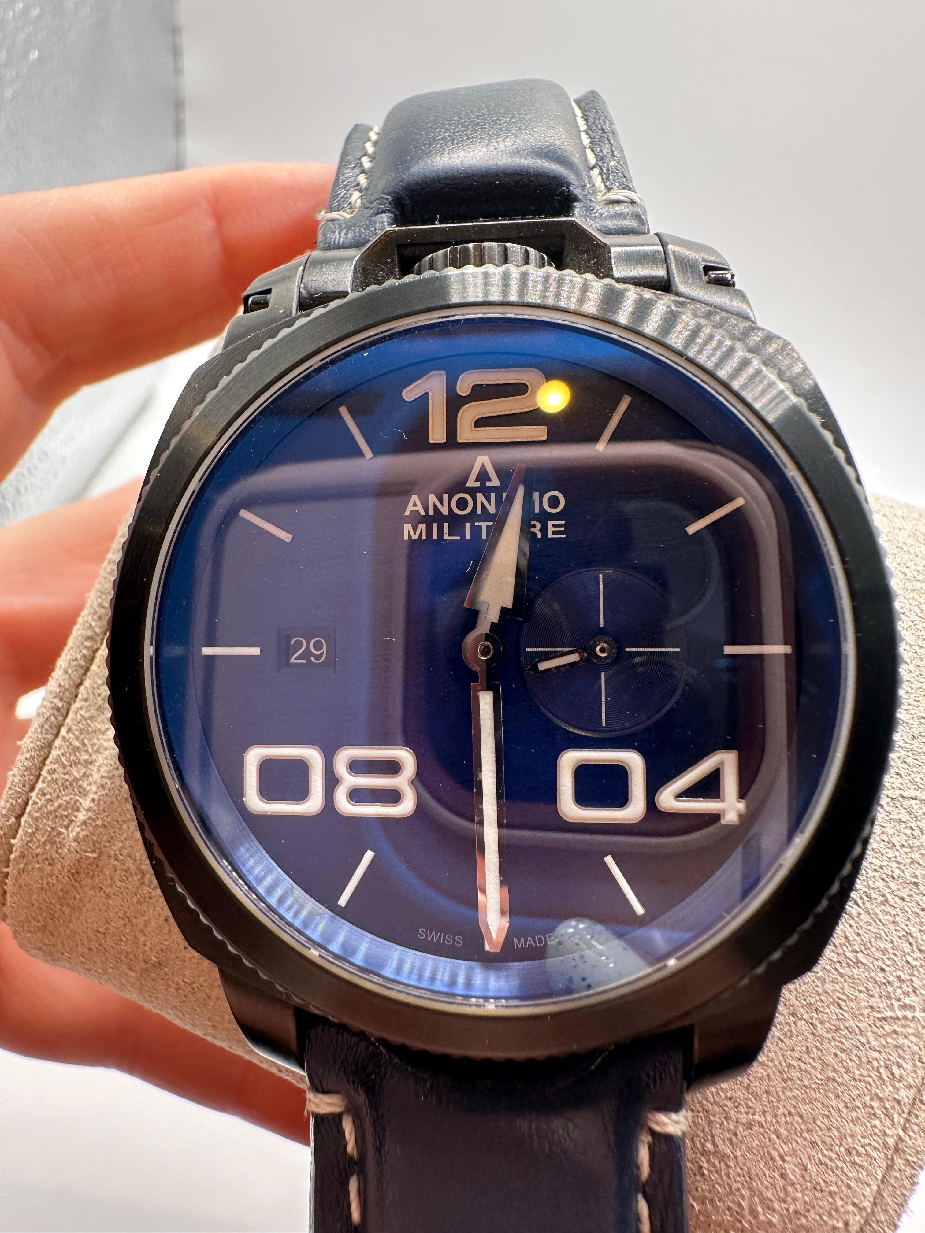 Rare Find! Anonimo Militare mens watch Stainless steel automatic original For Sale 12
