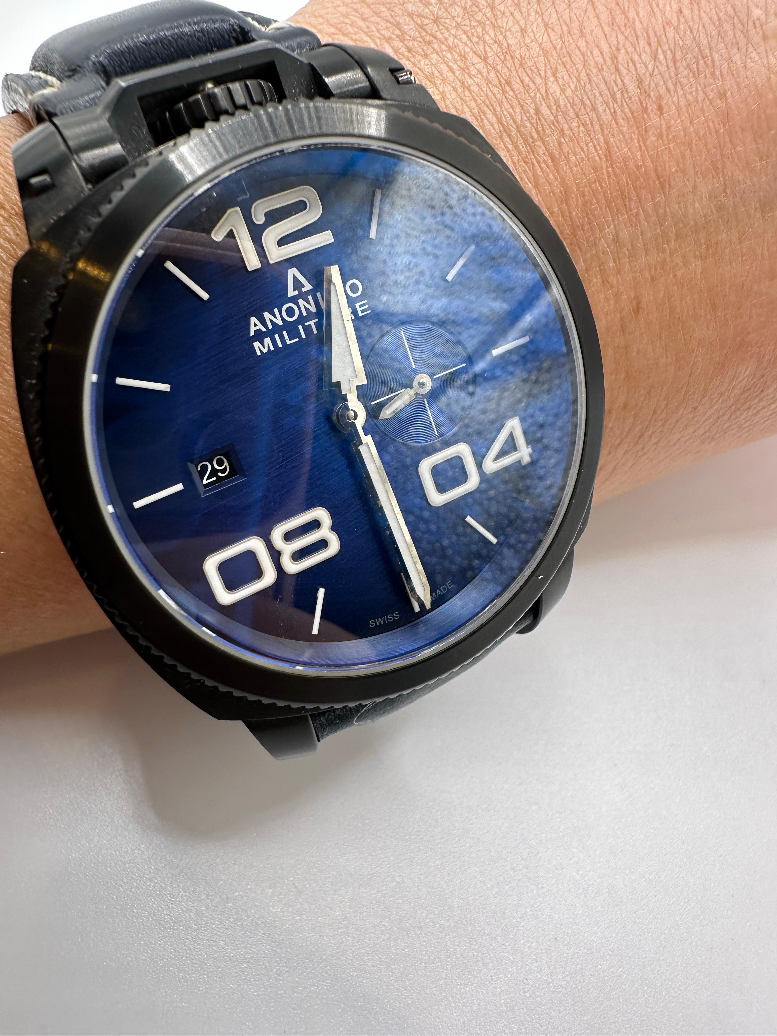 Men's Rare Find! Anonimo Militare mens watch Stainless steel automatic original For Sale
