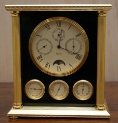 Raro ritrovamento dell'orologio a fasi lunari Asprey London Swiss Made con barometro e calendario