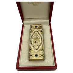 Rare Find Cartier “Royking” “Circa 1970” 18k Gold & Cream Lacquer With Case
