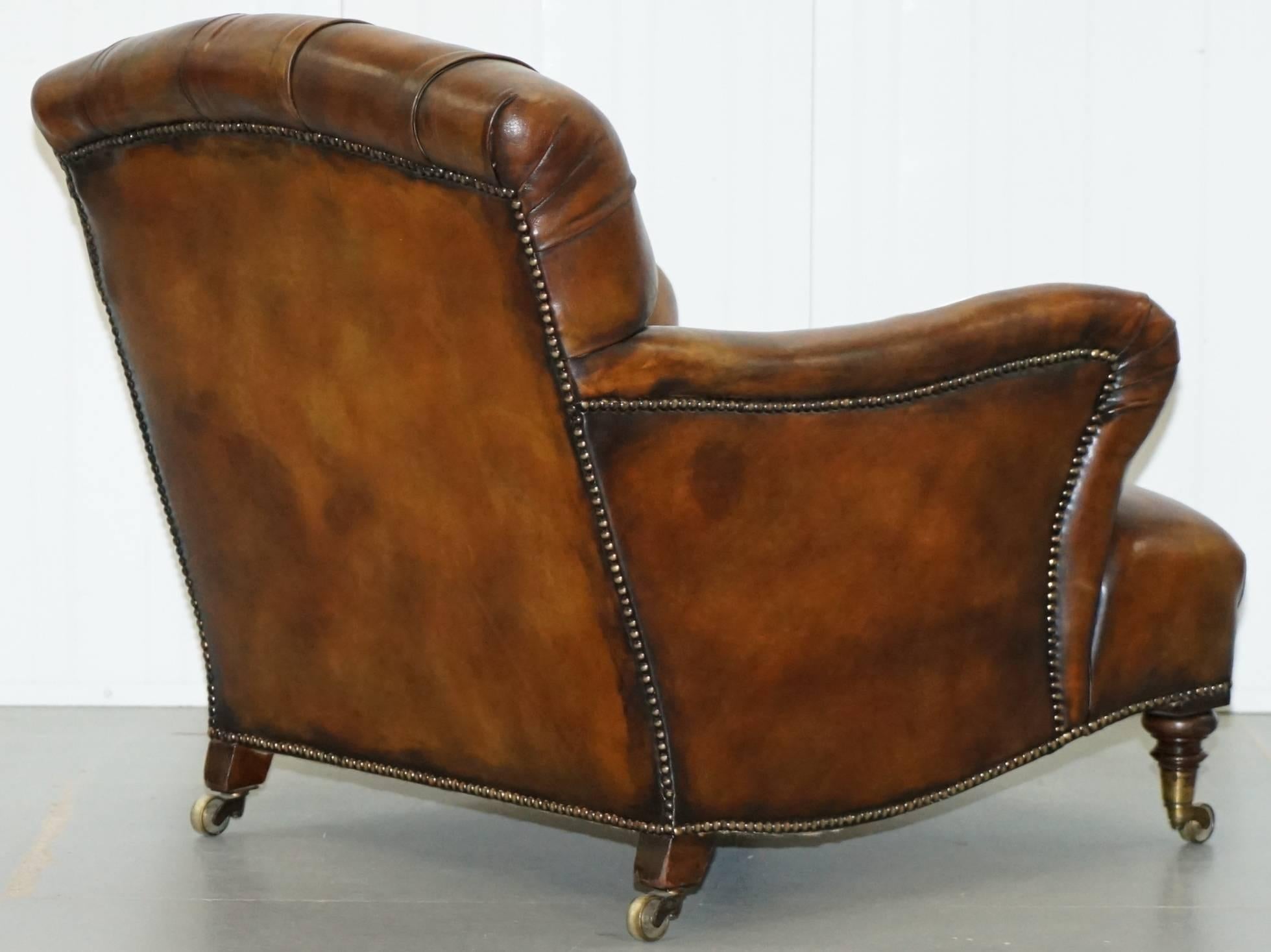 Rare Find Early Victorian Walnut Howard and Son's Fully Restored Club Armchair 5
