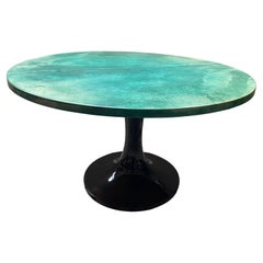 Une trouvaille rare ! Table de salon Greene & Greene Tura sur base de tulipe, Italie, années 1950
