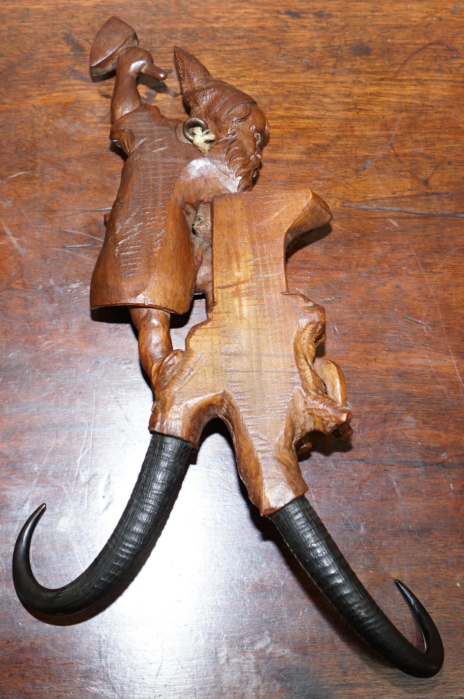 Rare Find Large circa 1880 Swiss Black Forest Whip Hook Blacksmith Dwarf Hammer 9