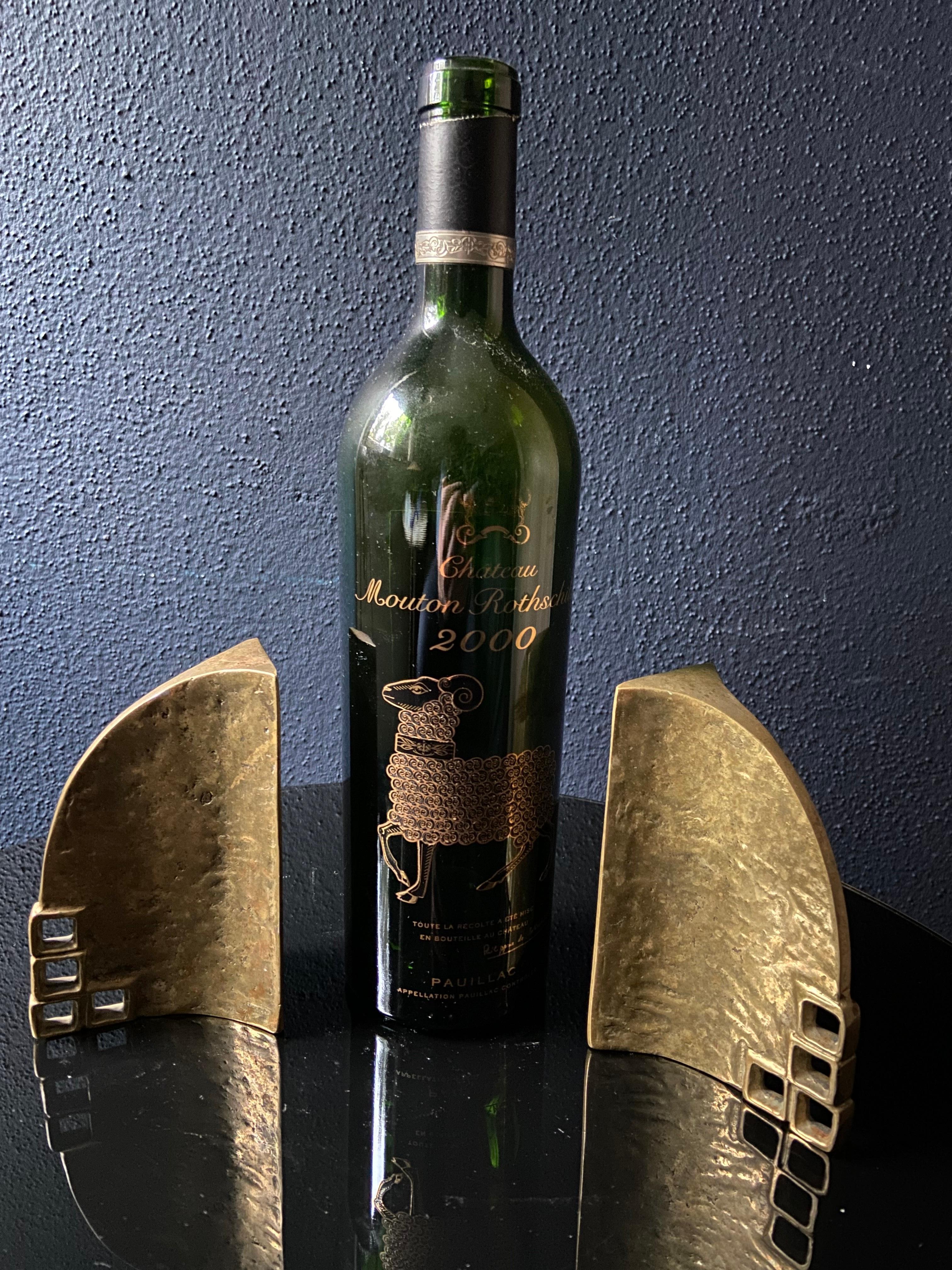 Austrian Rare find! Pair of Bronze Bookends / Sculptures by Heinz Goll, Austria 1960s For Sale