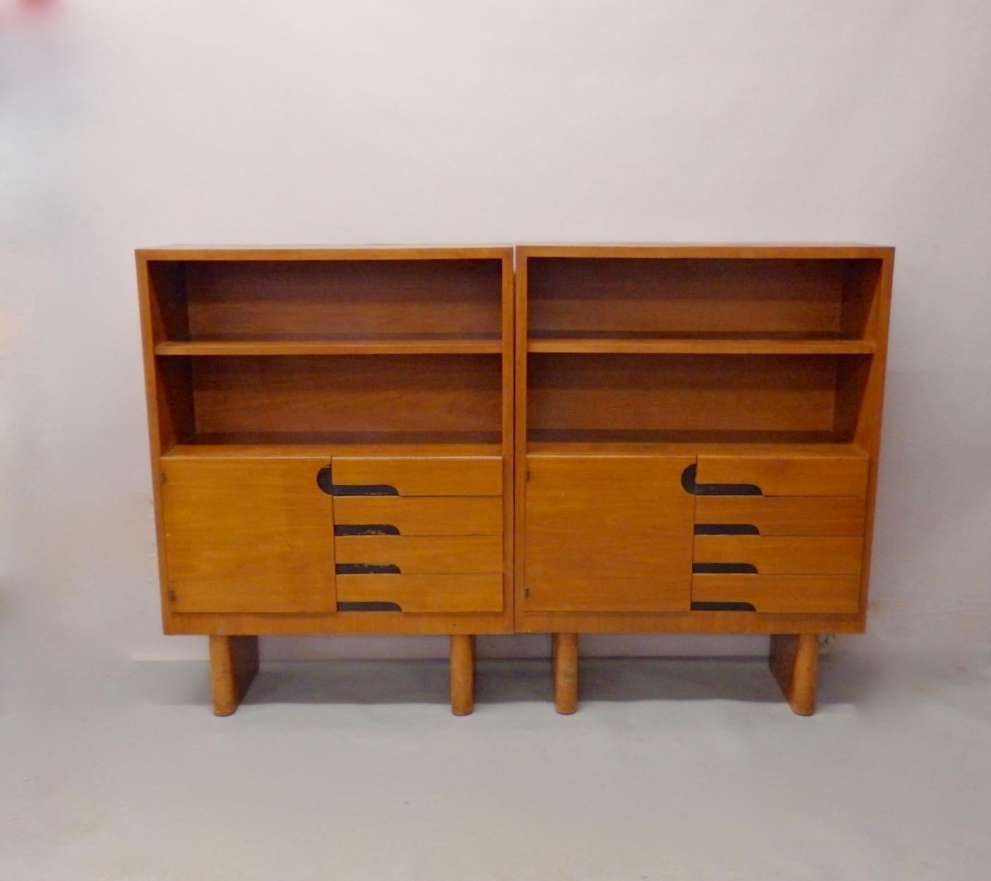 Rare Find Three Gilbert Rohde for Herman Miller Art Deco Bookshelf Units In Good Condition In Ferndale, MI