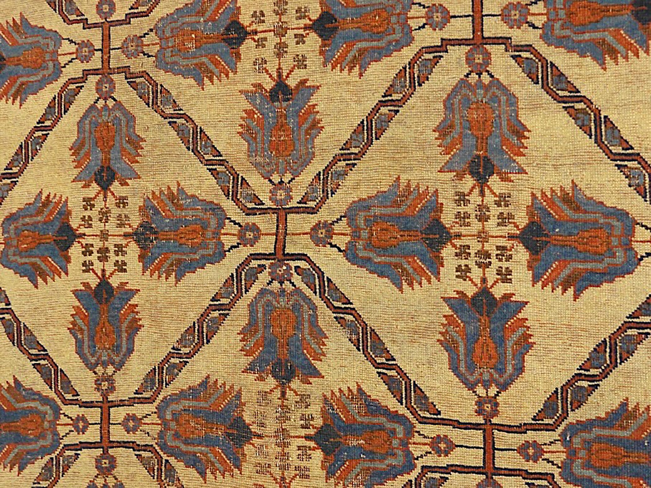 Persiano Raro Tappeto Afshar Antico da Collezione  Circa 1850 in vendita