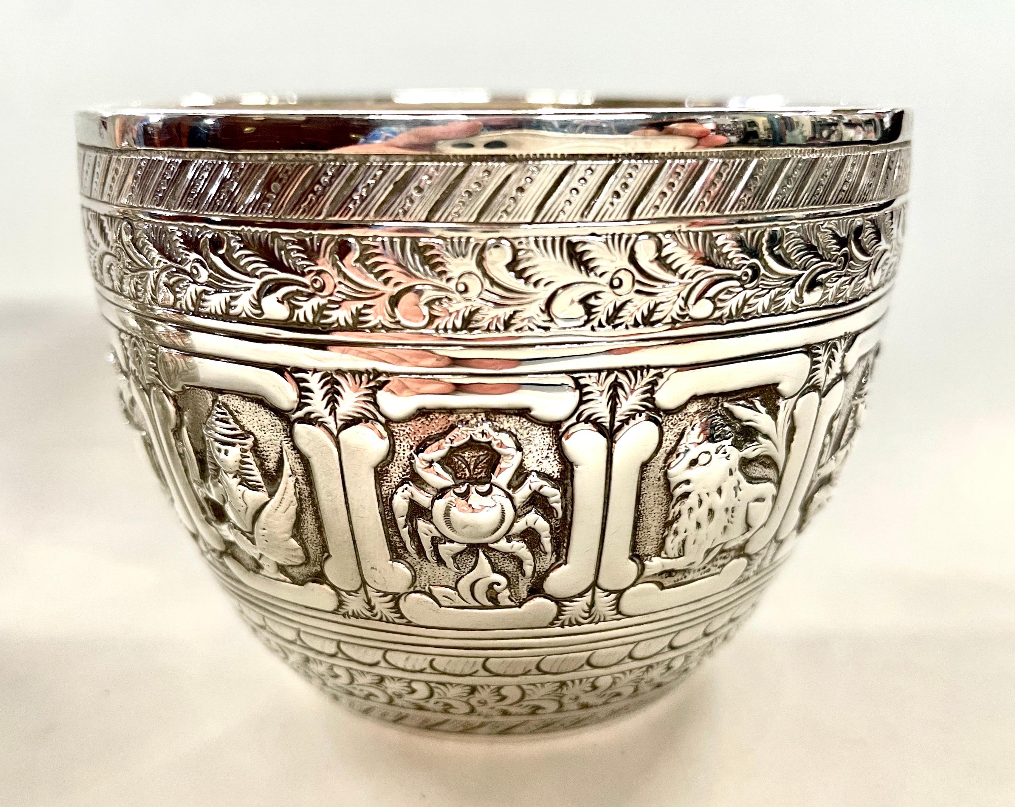 Rare & Fine Antique English Elkington Silver Plate 3pc. Zodiac Tea for 2 Teaset 2