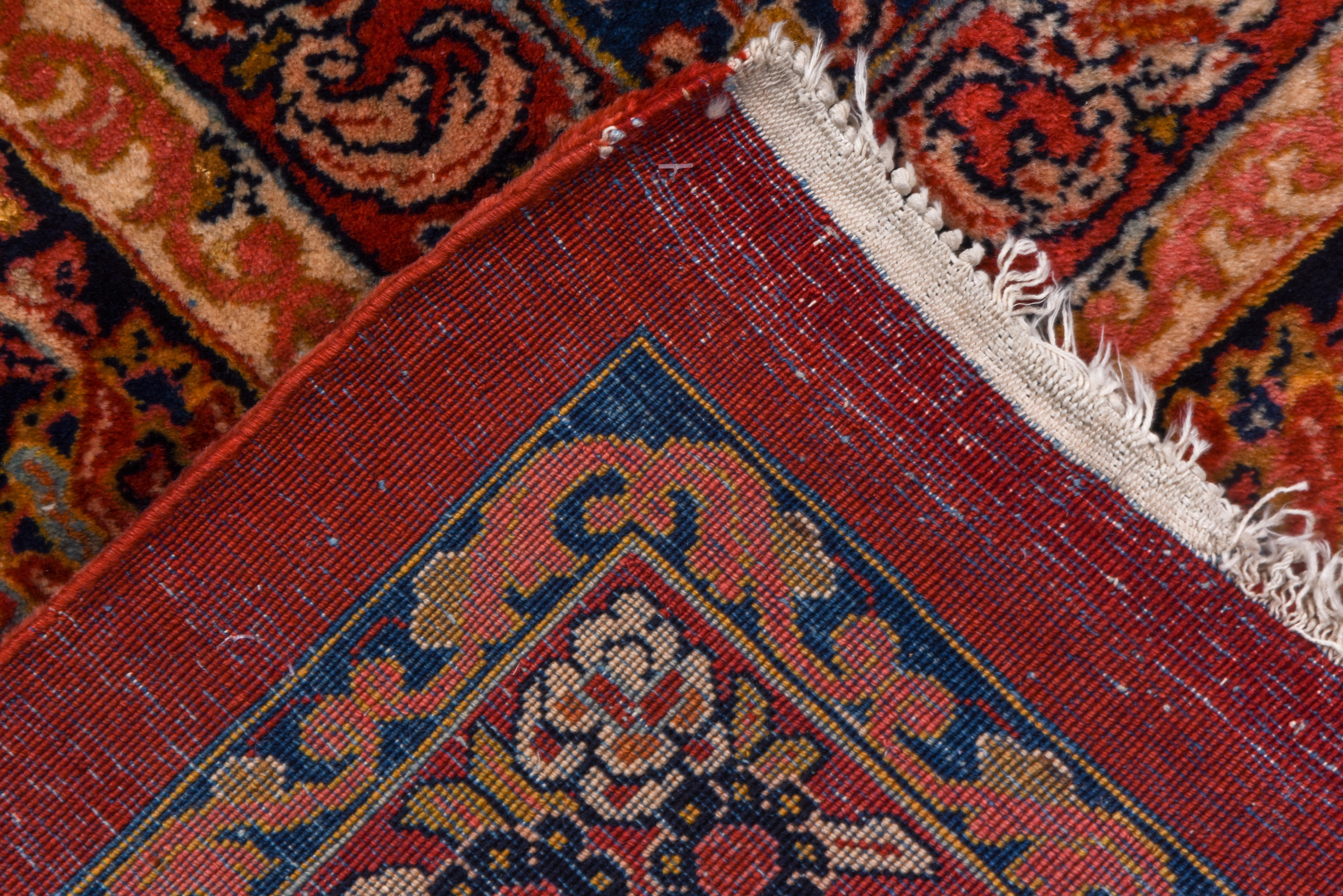 Rare and Fine Antique Persian Sarouk Carpet, Ivory Field, circa 1940s For Sale 1
