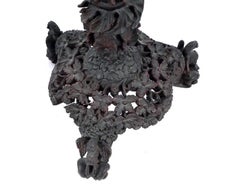 Rare Finely Carved Pair of Teak Anglo-Indian Torcheres  Jardinieres