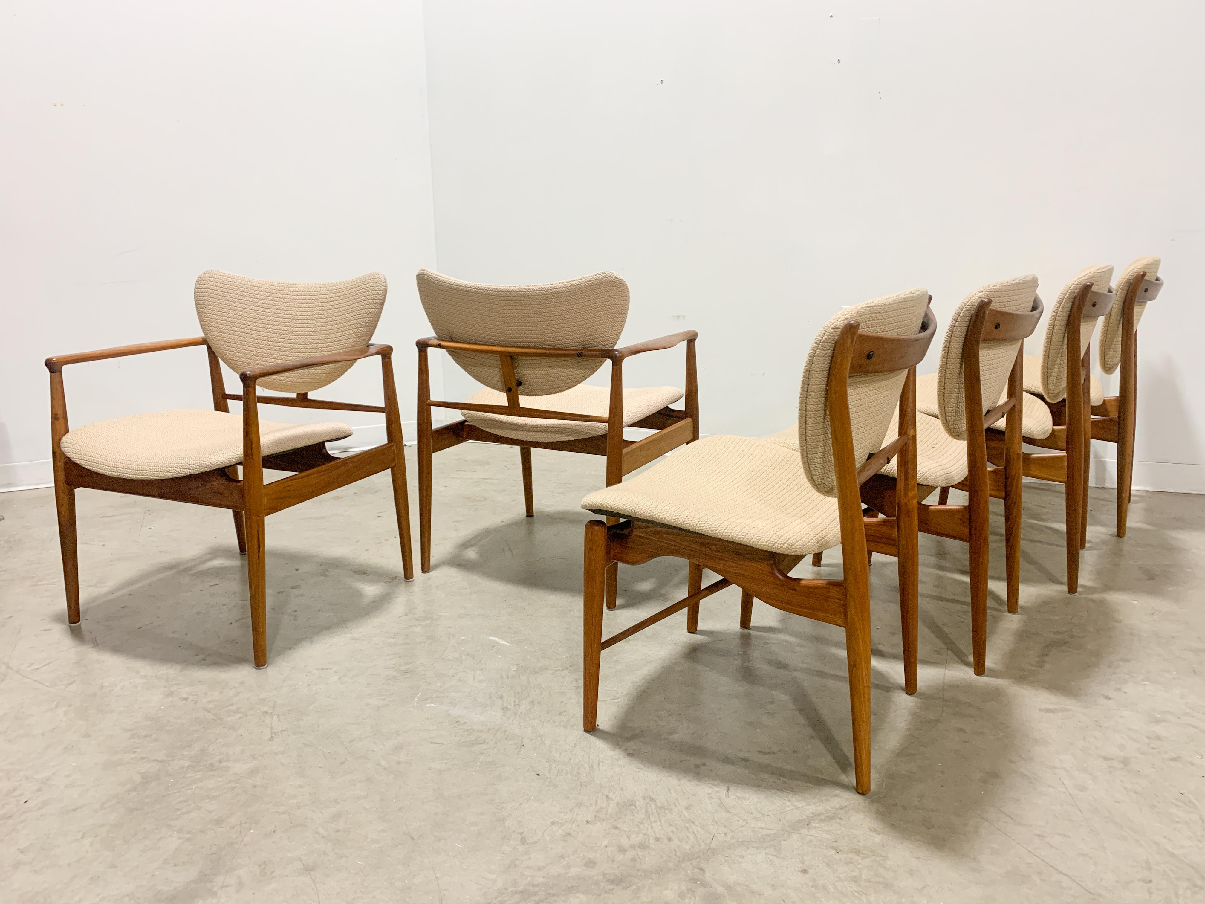 Mid-Century Modern Rare Finn Juhl Baker 1950s Dining Set by Baker Furniture