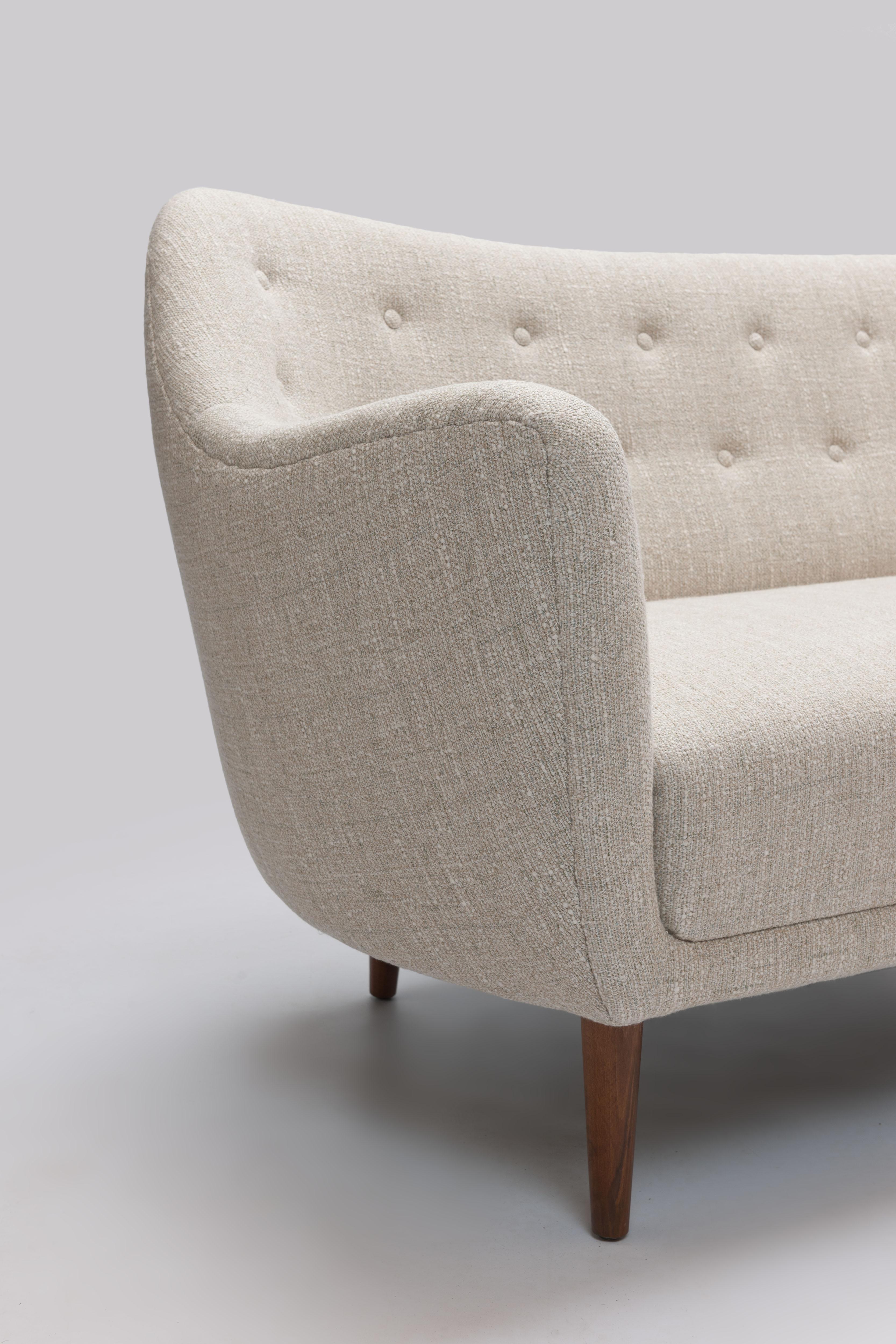 Rare Finn Juhl BO64 3-Seater Sofa by Bovirke 1946, Fully Restored 4