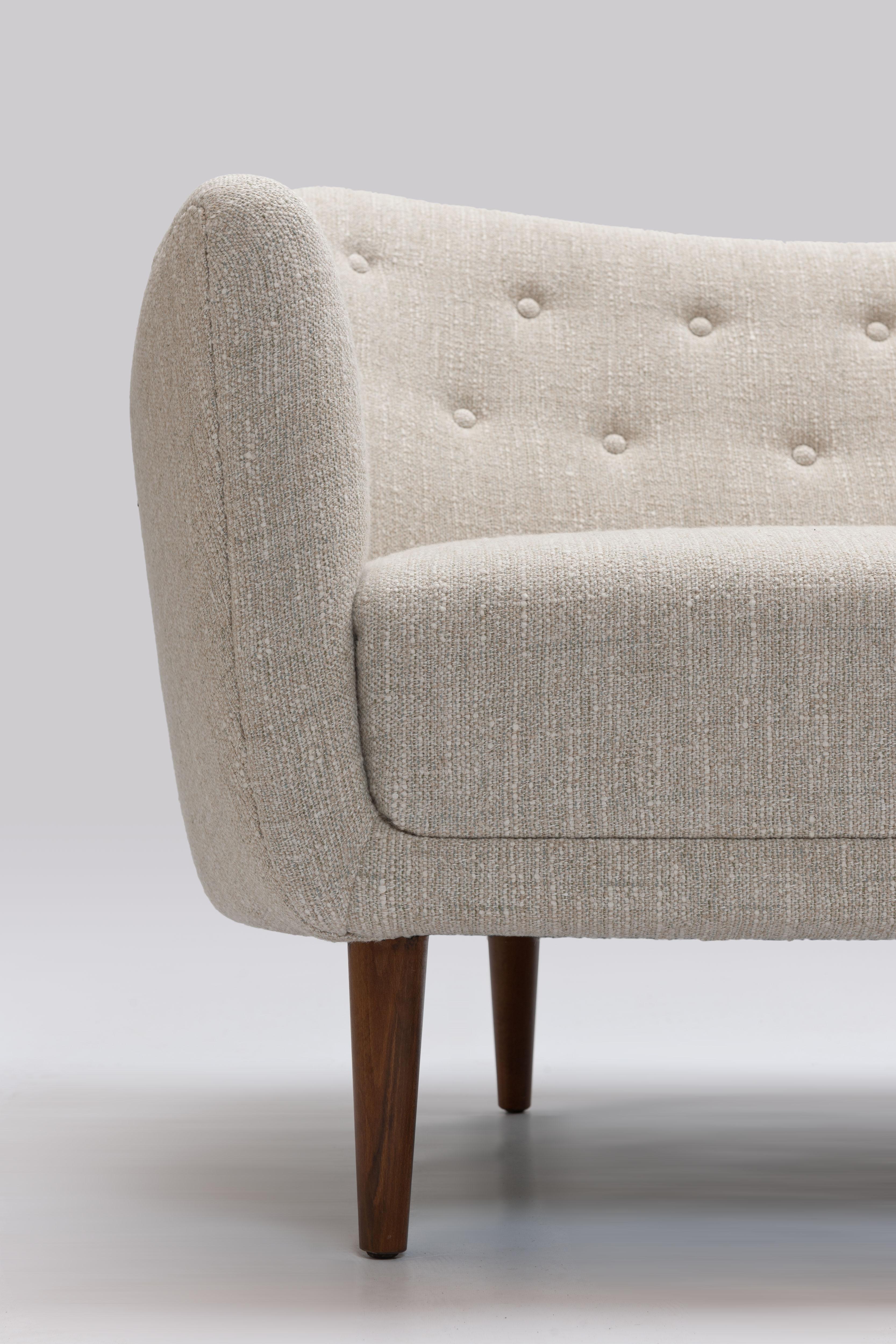 Rare Finn Juhl BO64 3-Seater Sofa by Bovirke 1946, Fully Restored 6