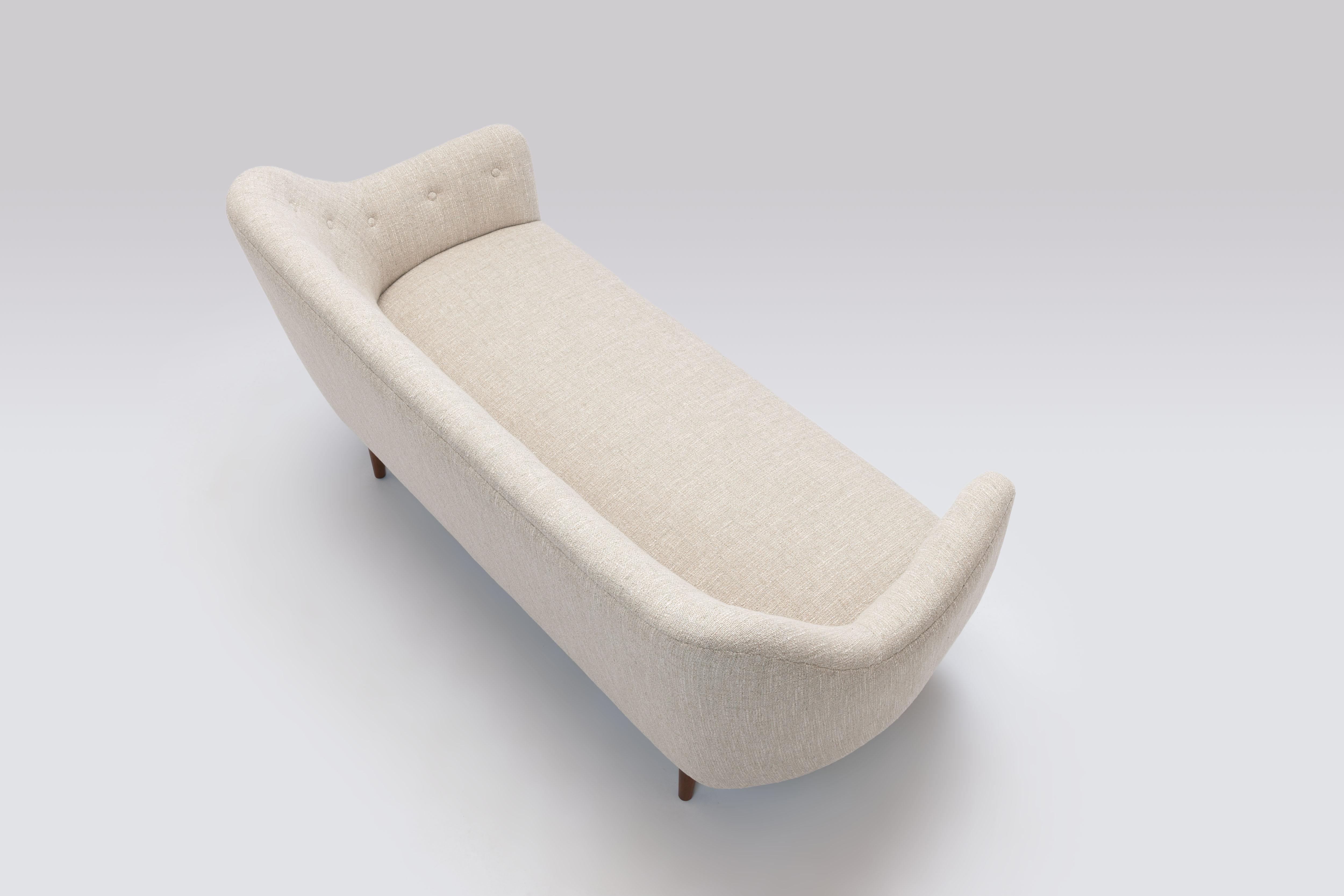 Mid-20th Century Rare Finn Juhl BO64 3-Seater Sofa by Bovirke 1946, Fully Restored